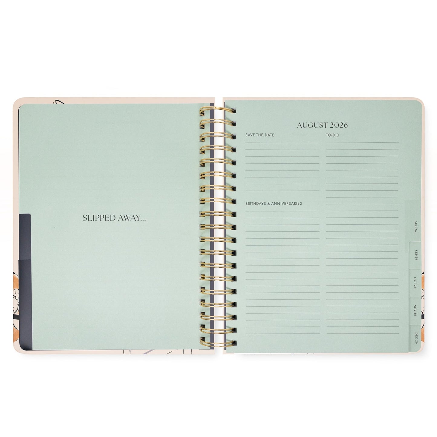kate spade new york Mega Planner 10" x 8.5" Spiral Bound Agenda with Monthly & Weekly Layouts, Goal Tracker, Vacation Planner, Stickers, Tabs, Elastic Closure & Pocket August 2026-December 2027 (New York Dream)