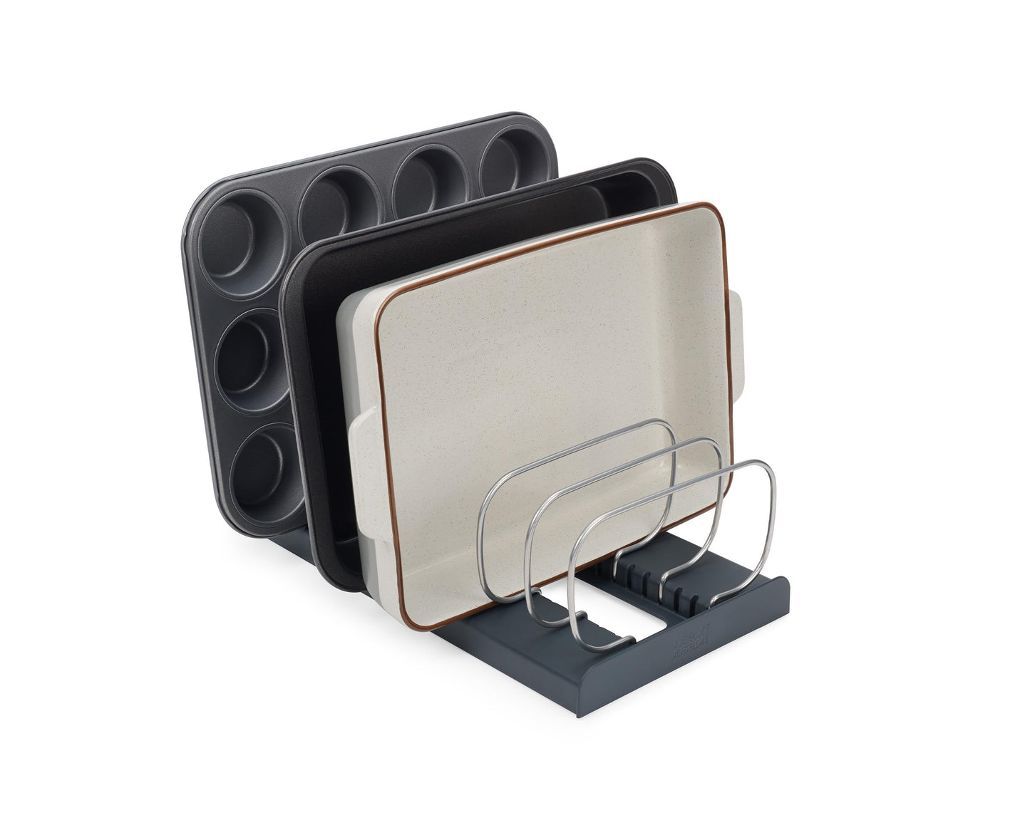 Joseph Joseph DrawerStore Cookware Organizer, Baking Tray Rack, Space Saving Storage for Pans, Lids, Cutting Boards