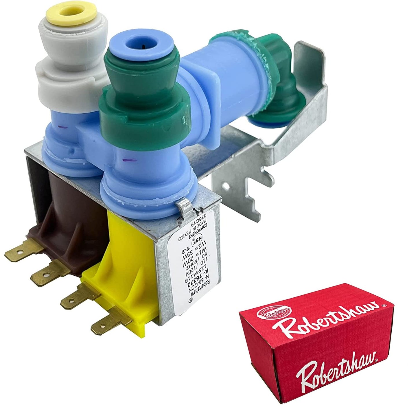 [WP67006531Valve OEM Mania] 67006531 NEW OEM Produced for Whirlpool Refrigerator Water Valve by Robertshaw Replacement Park - Replaces AP4080862 1187394 12544118 AH2070064 EA2070064 PS2070064