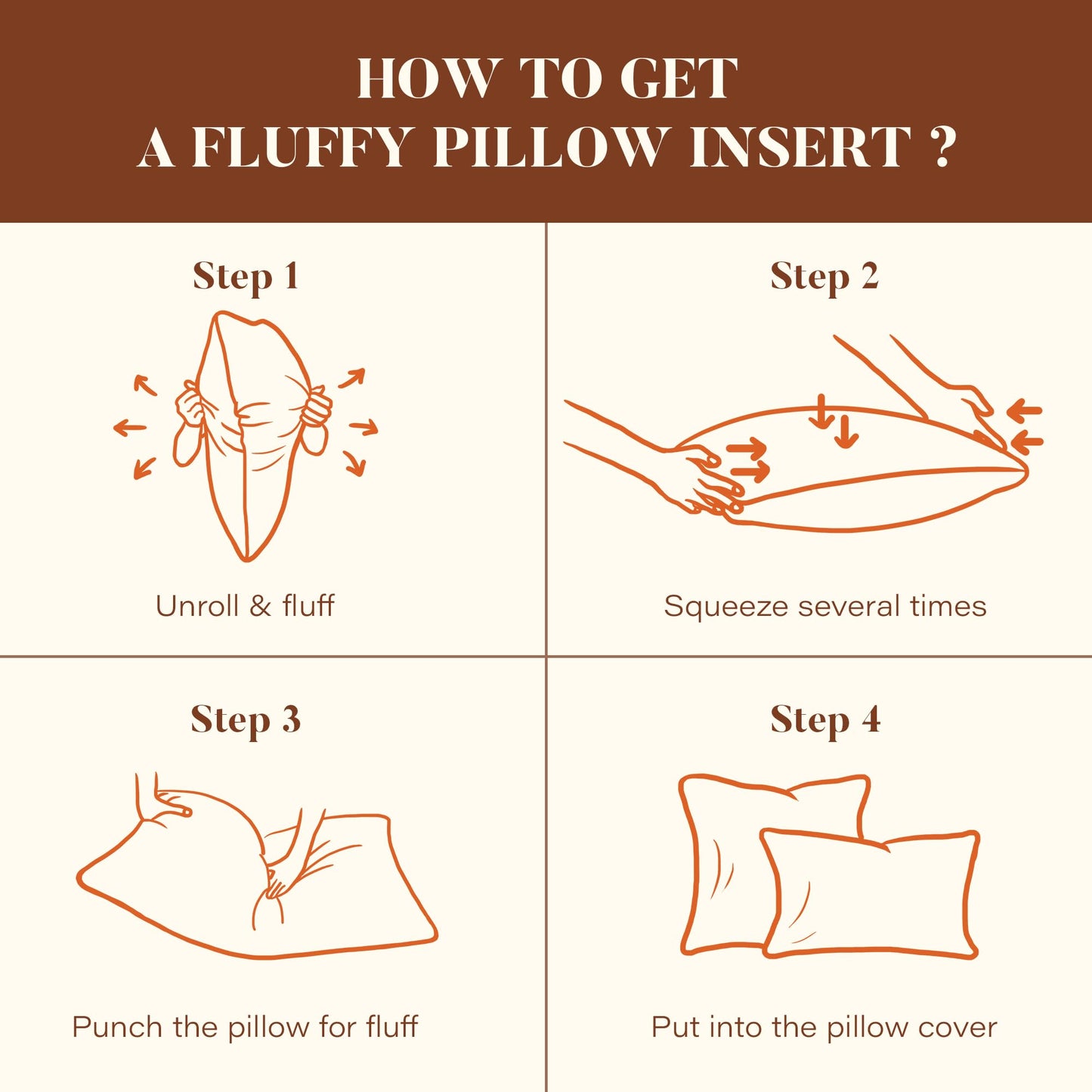 DOWNSTORIA 24x24 Euro Pillow Inserts Pack of 2, Decorative Feather Down Pillows with 100% Coton Cover,Throw Pillow for Bed, Couch and Sofa.