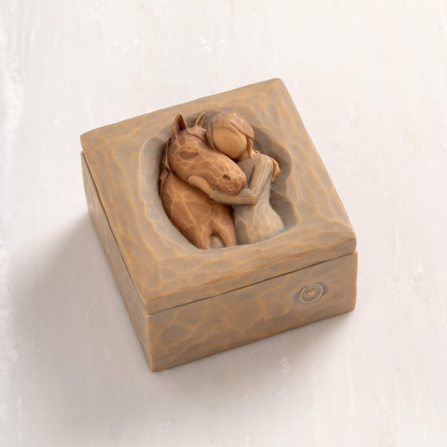 Willow Tree Quiet Strength, Always There for Me, Expresses Love for Horses with Message of Friendship and Caring, For Jewelry, Sculpted Hand-Painted Keepsake Box