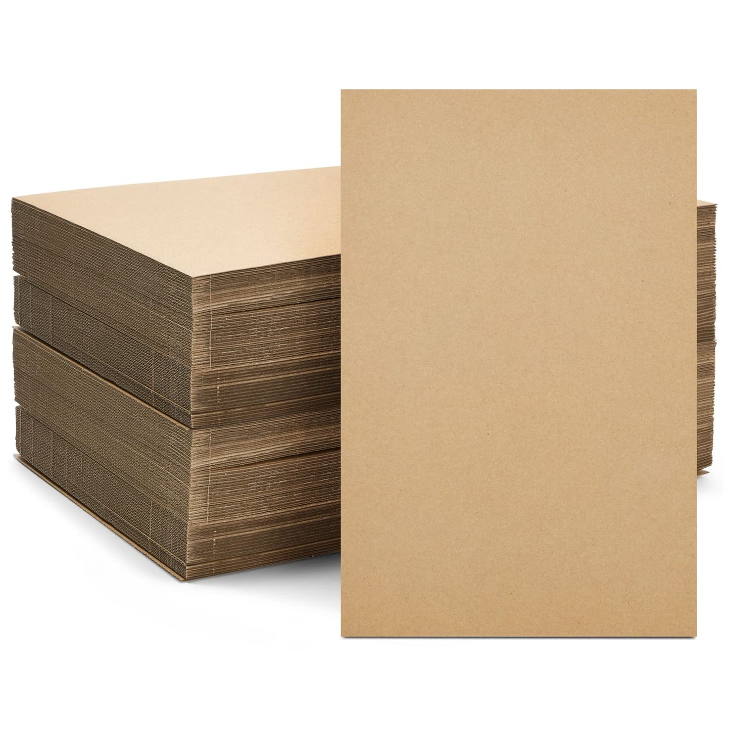 Juvale Corrugated Cardboard Sheets - 11 x 17 in, 2mm Thick, Brown, 50-Pack - Flat Packaging Inserts for Cardboard Mailers - Craft Board Projects