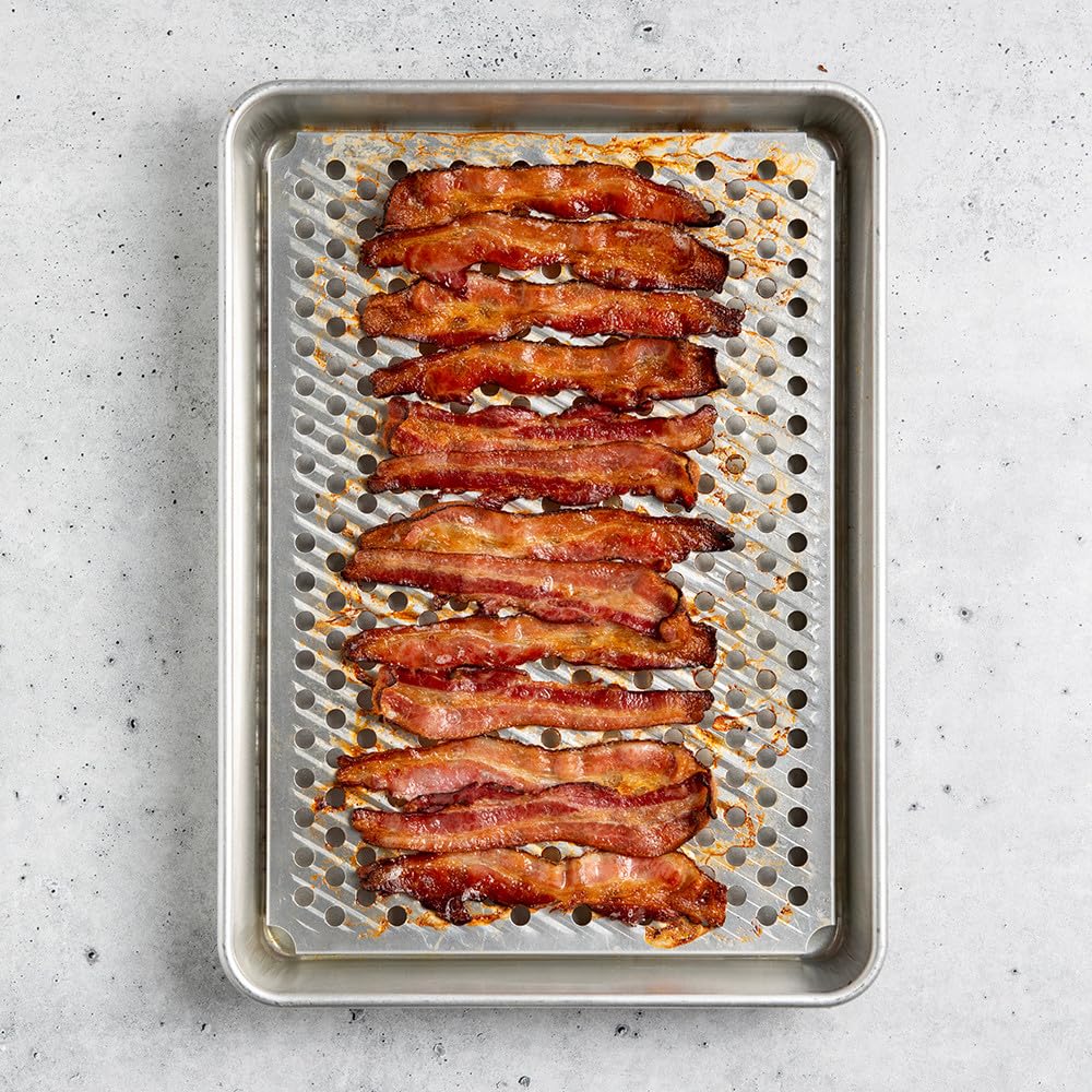 Nordic Ware Naturals High Sided Half Sheet Pan with Multi-Purpose Oven and Cooling Rack