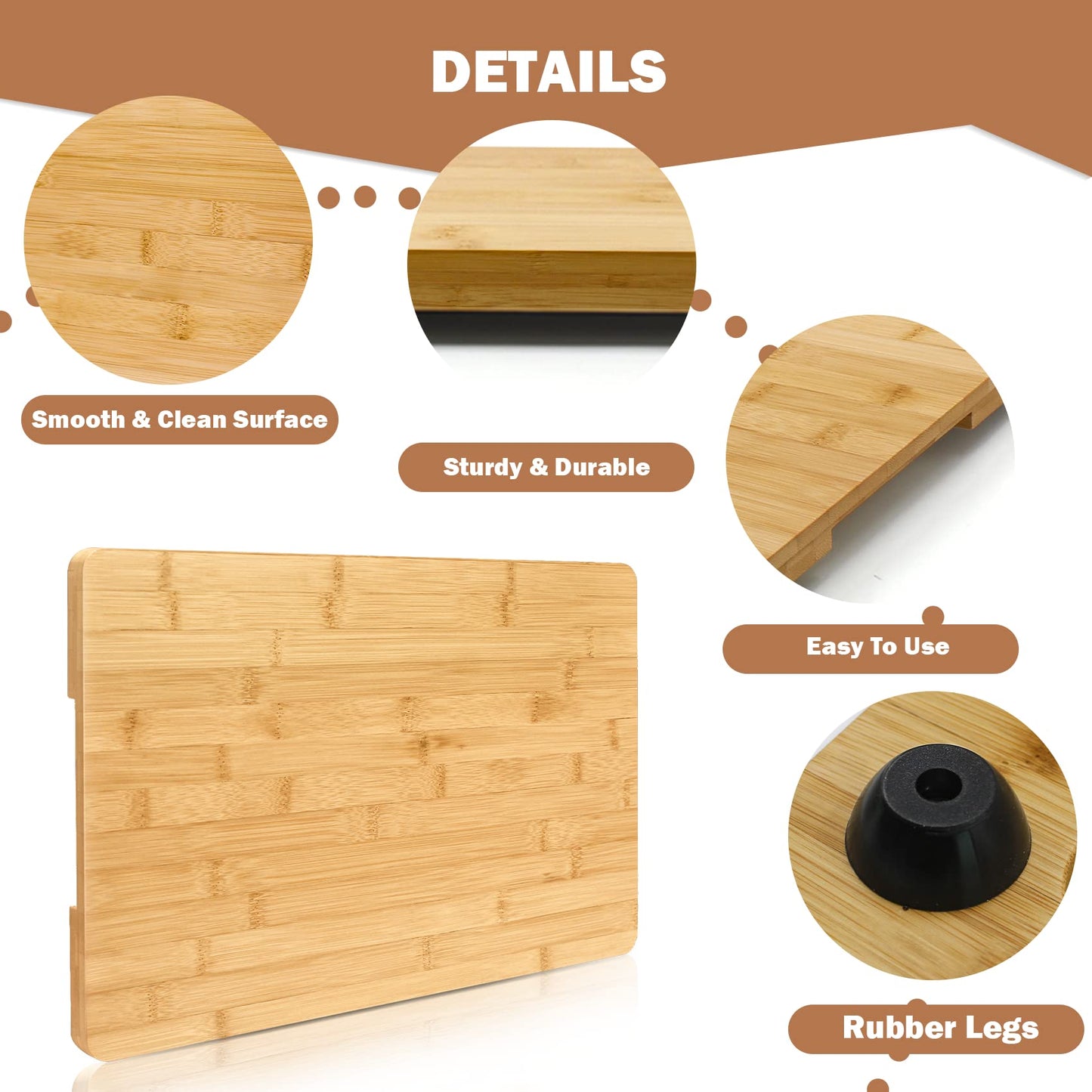 Compatible with Ninja Foodi SP101 SP201 SP301 Cutting Board, Heat Resistant Space Save Board for Ninja SP101/201/301 Dual Heat Air Fryer, Toaster Oven, Protect Cabinets, Bamboo