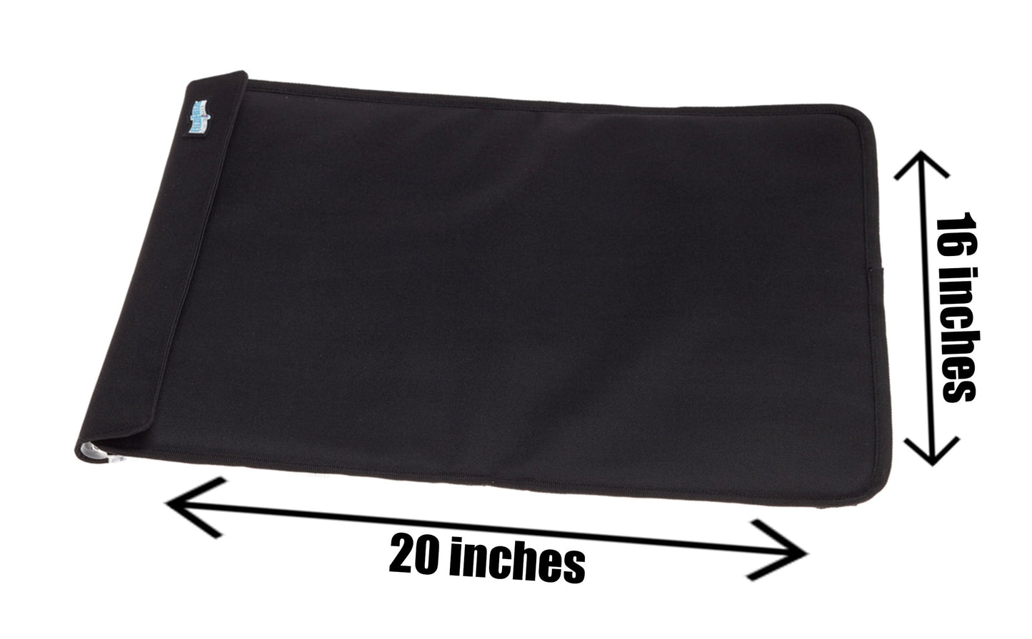 FlexiFreeze Party Mat Food Cooling Serving Platter – Buffet Display Chiller for Meat, Cheese, Fruit & Party Food Trays – Catering Supplies Cold Serving Mat Black (19" x 15")