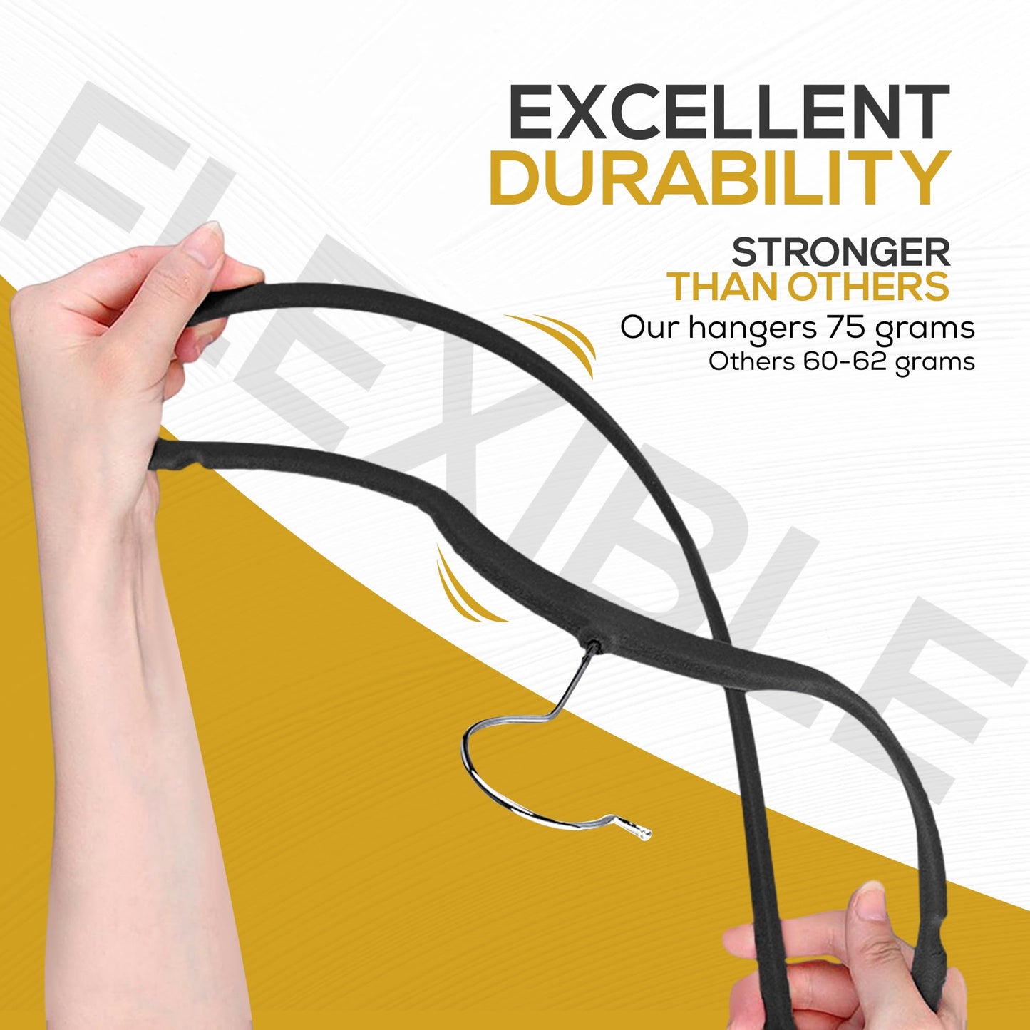 Techzoo Premium Velvet Hangers 30 Pack Ultra Thin Non Slip Adult Felt Space Saving Suit Hanger for Closet Heavy Duty Coat Pants Jackets Dress Hangers 360° Swivel Hook Hold Upto 10 lbs Black