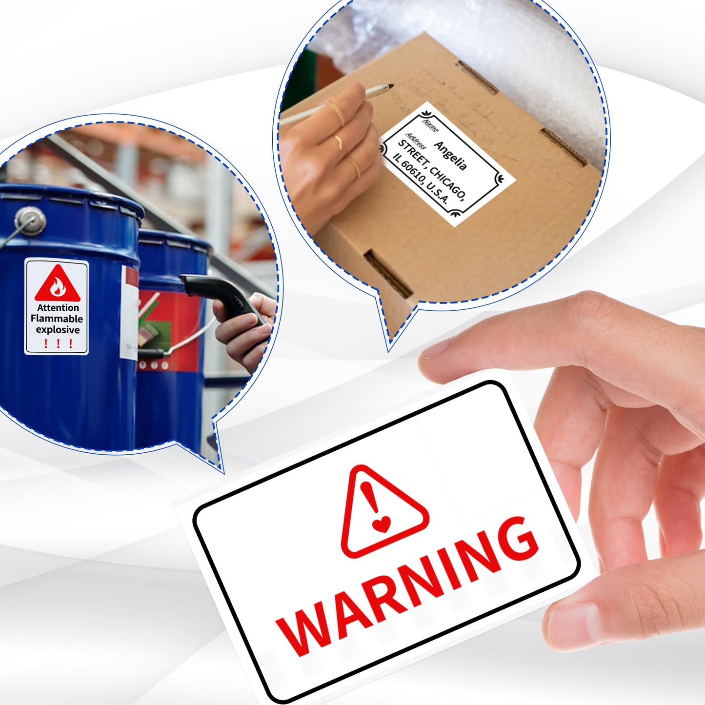 3 Rolls DK-2251 Continuous Length Label 2.4in x 50ft, Wonfoucs Compatible for Brother DK 2251 Continuous Length Black/Red Label on White Paper Tape, Replacement for QL-820NWB QL 810W QL800