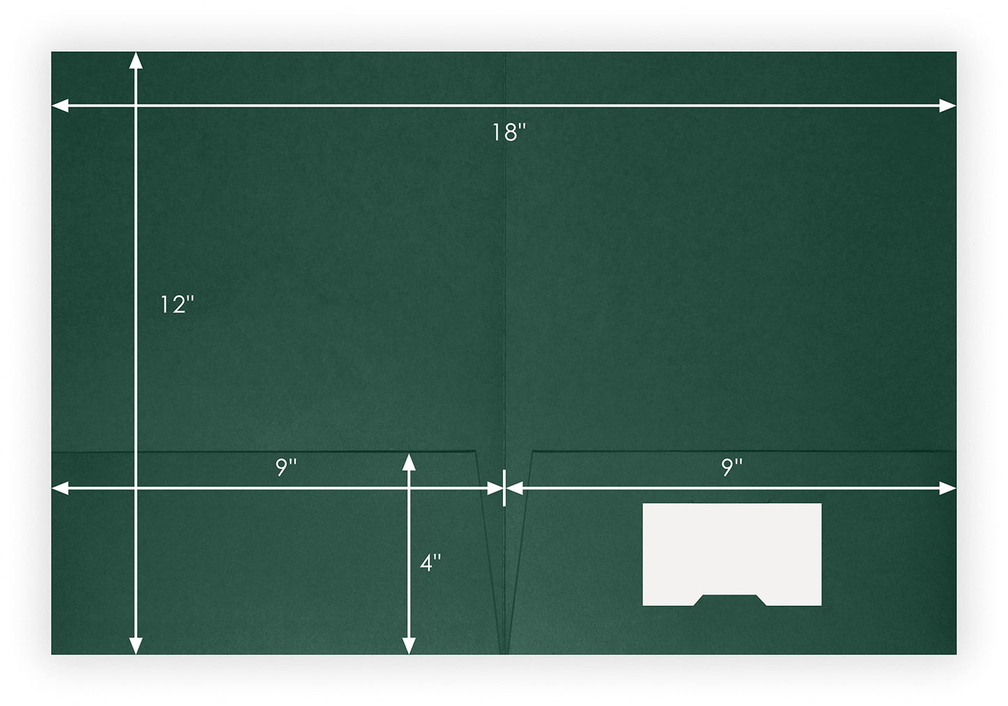 The Gallery Collection, 25 Count, Green, Welcome Pocket Folders, Gold Foil Stamped, for HR Professionals (9 x 12)