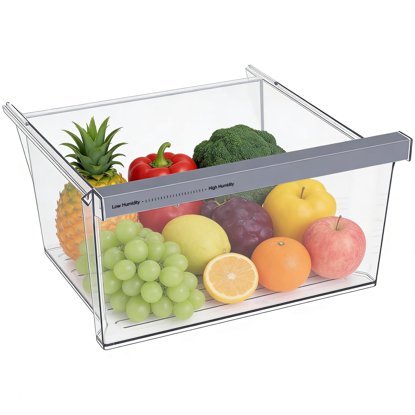 UPGRADED W11162443 Refrigerator Crisper Drawer For Whirlpool Crisper Drawer Replacement WRS325SDHZ WRS315SDHZ WRS315SDHM,Maytag Whirlpool WRS315SDHZ02 WRS315SDHZ05 WRS315SDHZ08 Fridge Drawer Parts
