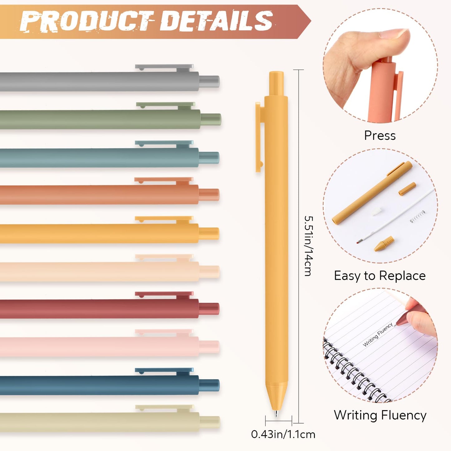 Chuangdi 20 Sets Lined Spiral Notebooks with Sticky Notes and Bamboo Pens, End of School Year Gifts for Office Teachers Staff, Boho Notebook with Pen Bulk for Graduation Gift Back-to-school (Ethnic)