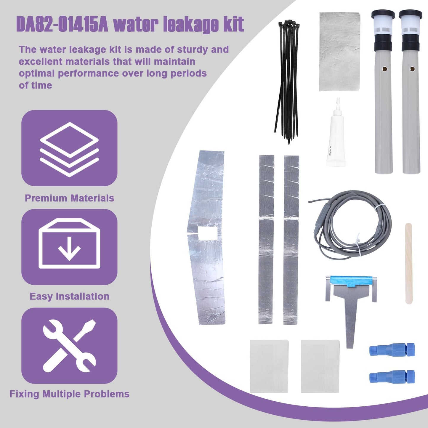 Sthovd DA82-01415A Secondary Heater and Moisture Kit Replacements For Samsung Refrigerator Water Leak Service Kit 3436781 AP5957964 EAP10058968 PS10058968 PS1005968 Refrigerator Water Leak Repair Kit