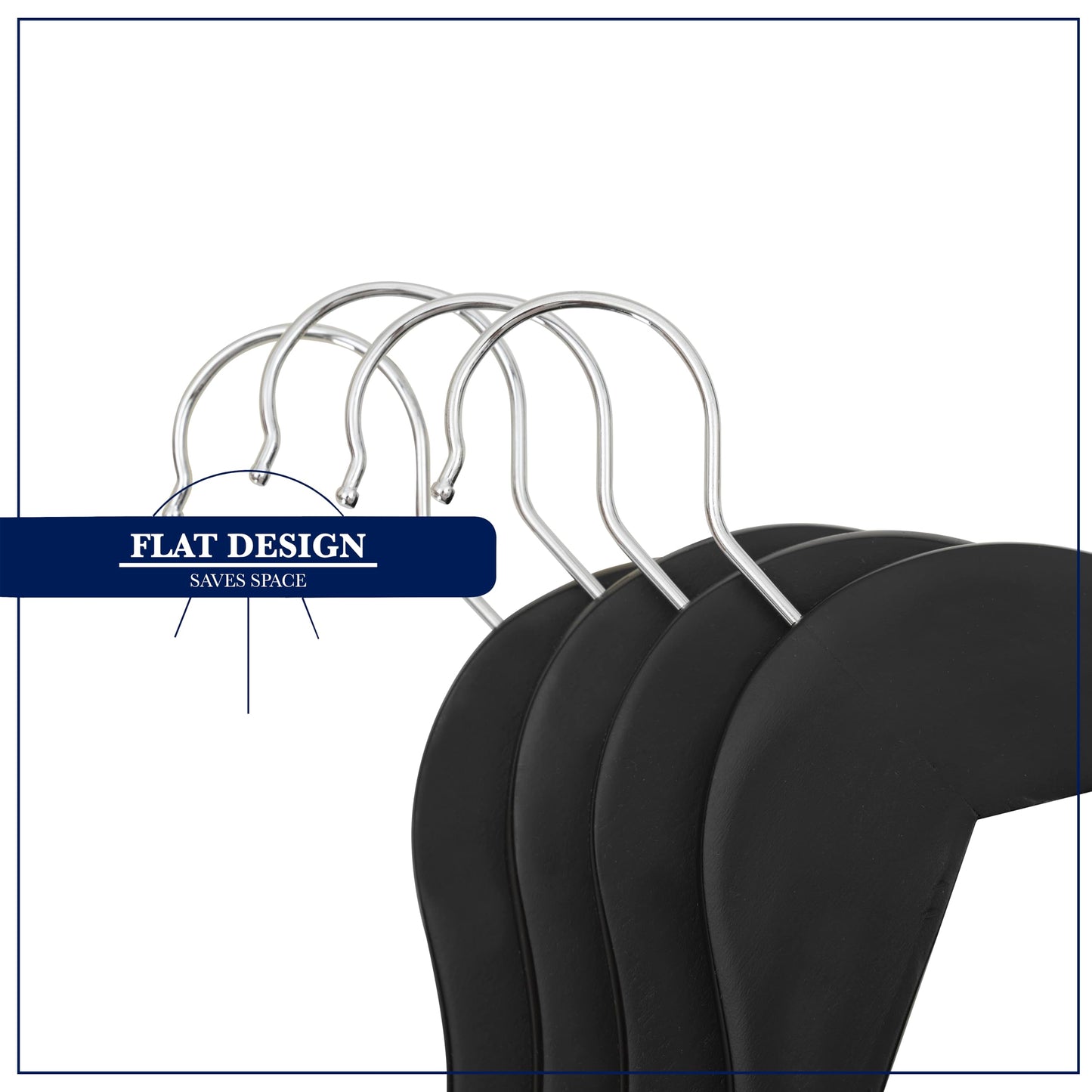 Black Wooden Hangers 20 Pack – Luxury Non Slip Lotus Wood Clothes Hangers with Velvet Bar, 360° Swivel Hook, Heavy Duty Suit & Coat Hangers for Pants, Jackets & Closet Organization – SAMSARC
