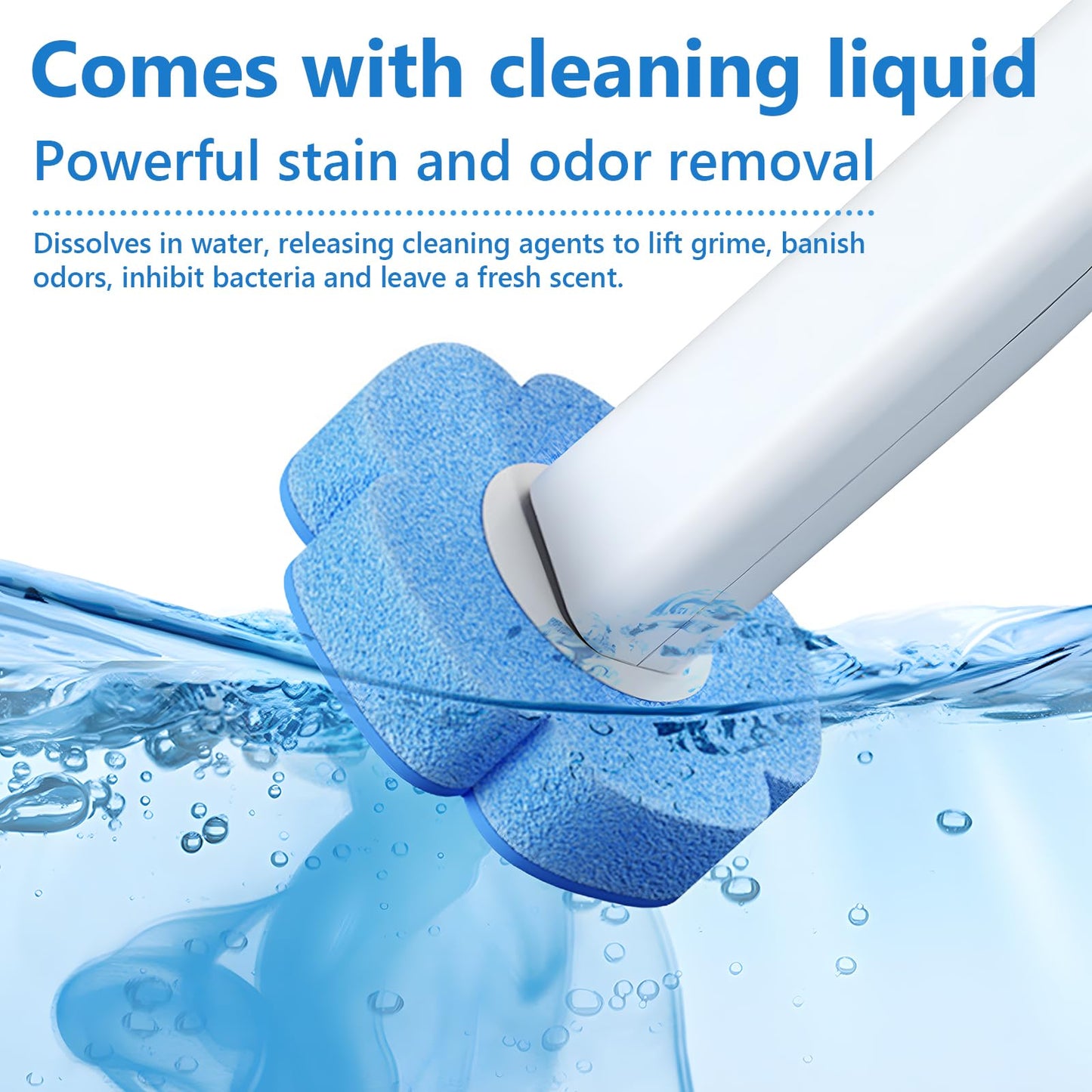 2 Pack Disposable Toilet Brush and Holder Set, Disposable Toilet Cleaning System Extended Handle with 48 Toilet Wand Refills, Toilet Brush for Toilet Bowl Cleaners, Bathroom Cleaning, Bathtub