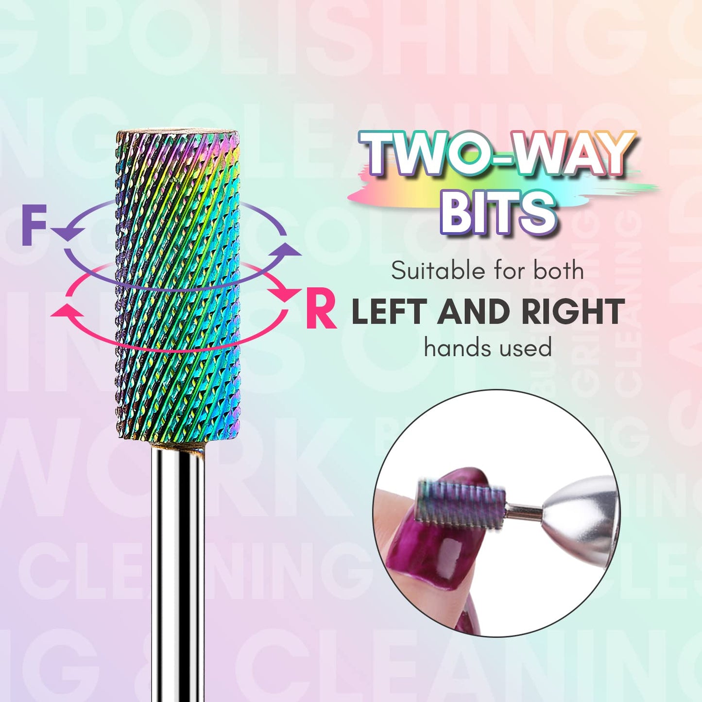 Makartt Nail Drill Bits Set:10Pcs Dimond Tungsten Carbide Nails Bits,3/32 Inch for Acrylic Gel Nails Cuticle Tools,Remove Acrylic Poly Nail Gel Nail Polish B-36,Bit Kit Manicure Pedicure Home Salon