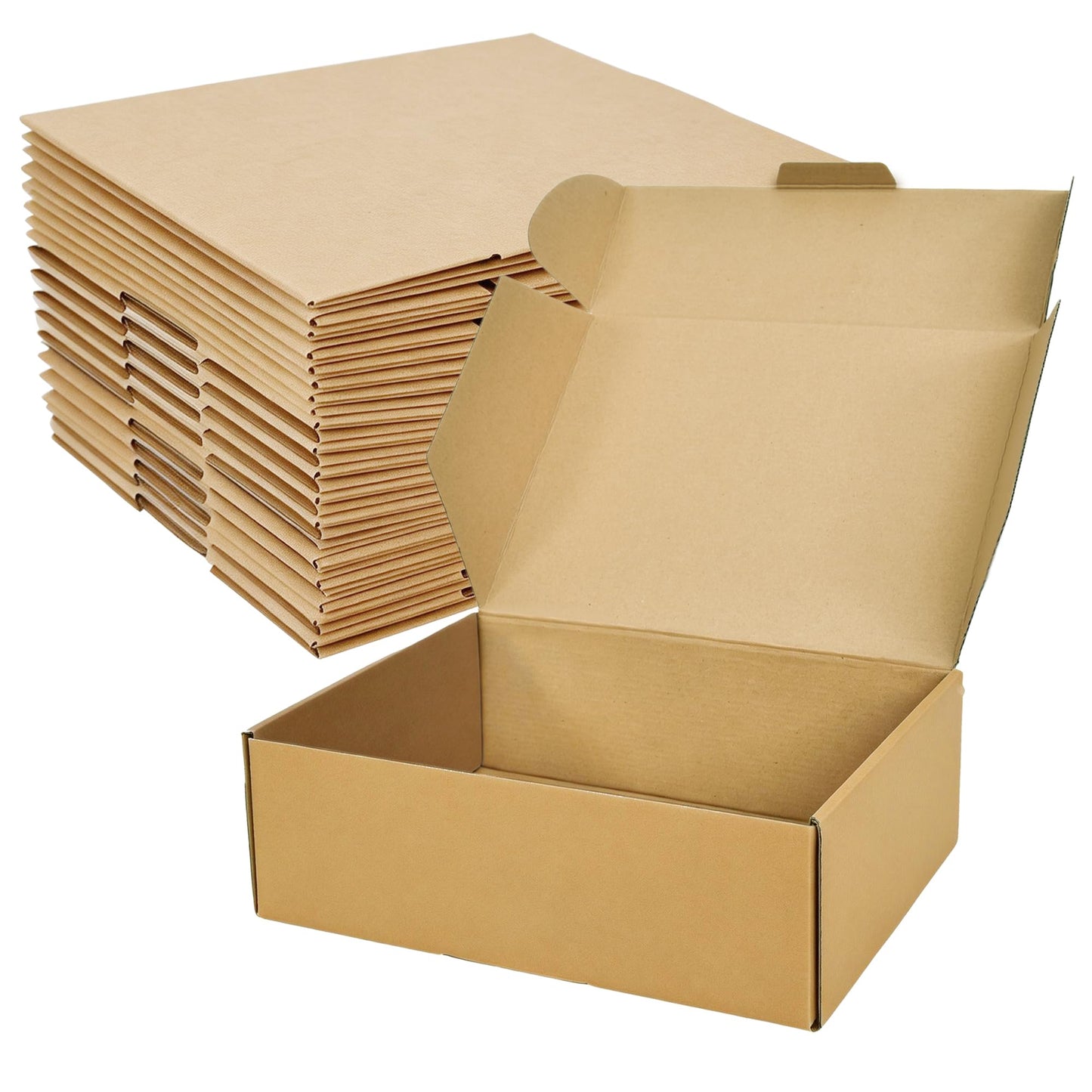 WINHPH 12x9x4 Inches Shipping Boxes, White Corrugated Cardboard Literature Mailer for Small Business, Set of 20 Packaging Supplies