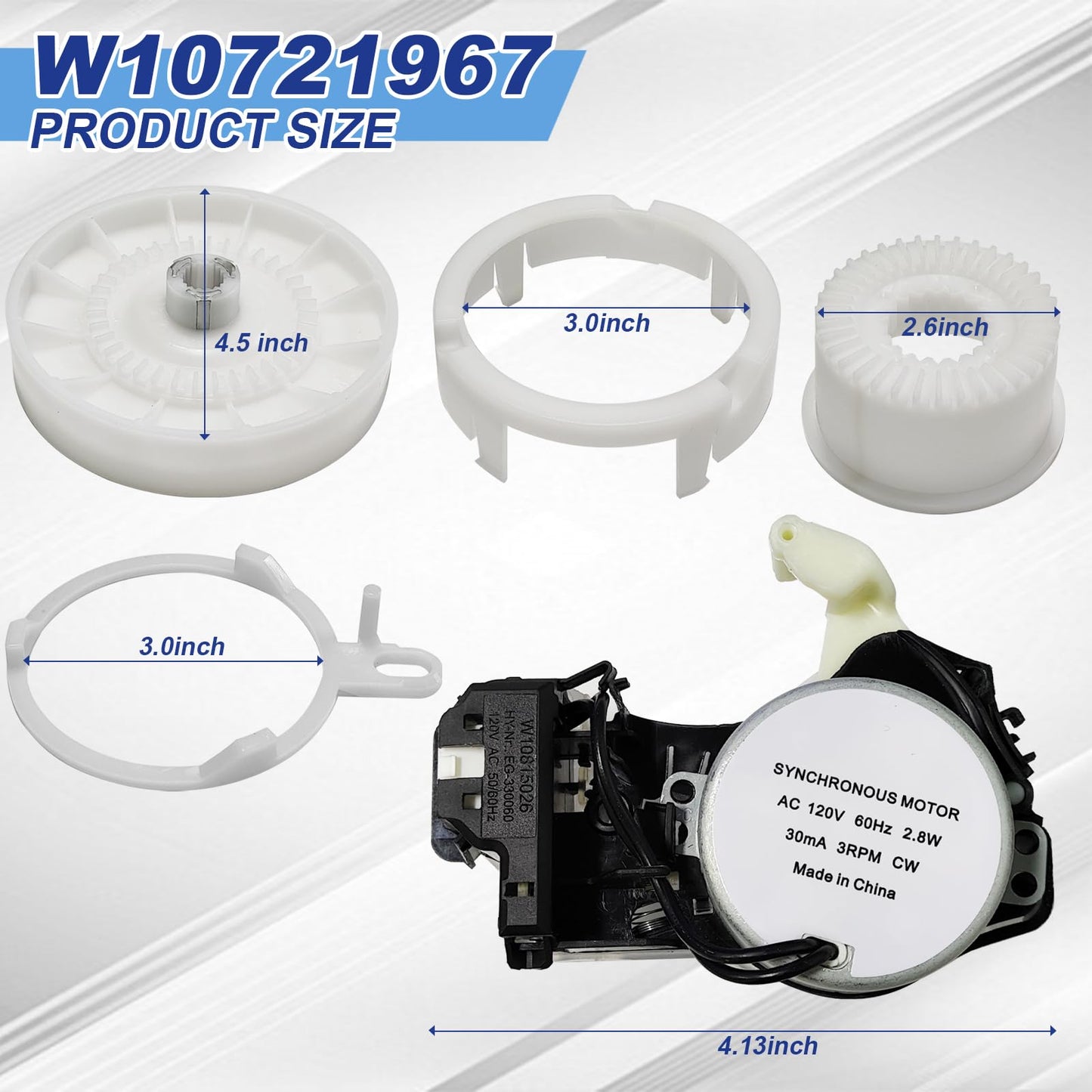 W10913953 Washer Shift Actuator W10721967 Pulley Clutch W10006384 Drive Belt Kit Compatible with Whirlpool Kenmore Maytag Amana Washing Machine Replaces W10815026 W10597177 49tyz-e120a1