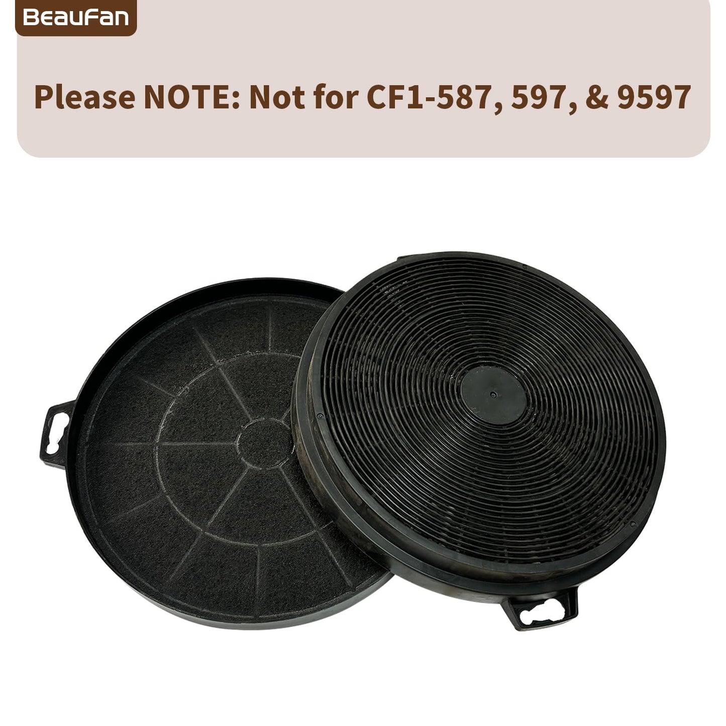 Beaufan 2 Pack CF1 Charcoal Filters Only Compatible with Zline All Range Hood Models, But Not for 587, 597, 9597 Series, Compare to Part# CF1