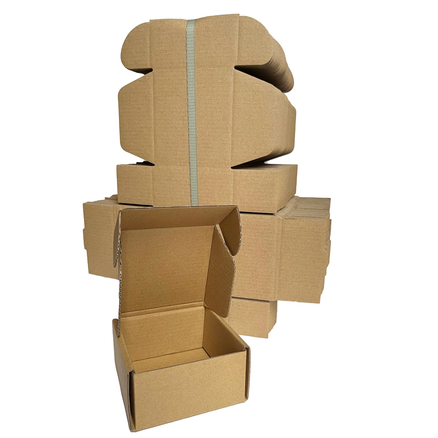 lmjclzyee 4x4x2 inches pack of 100 shipping boxes, Brown Cardboard Mailer Box for small Business packaging supplies, packing and Wrapping Mailing present