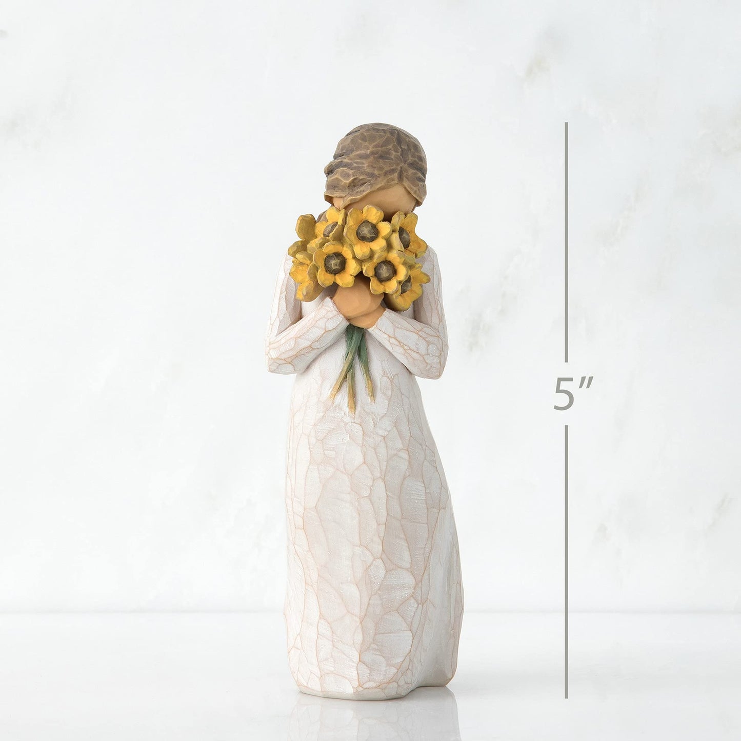 Willow Tree Warm Embrace, Surrounded by The Warmth of Family and Friends, A Gift to Celebrate Friendships, or Those who Love Flowers, Sculpted Hand-Painted Figure