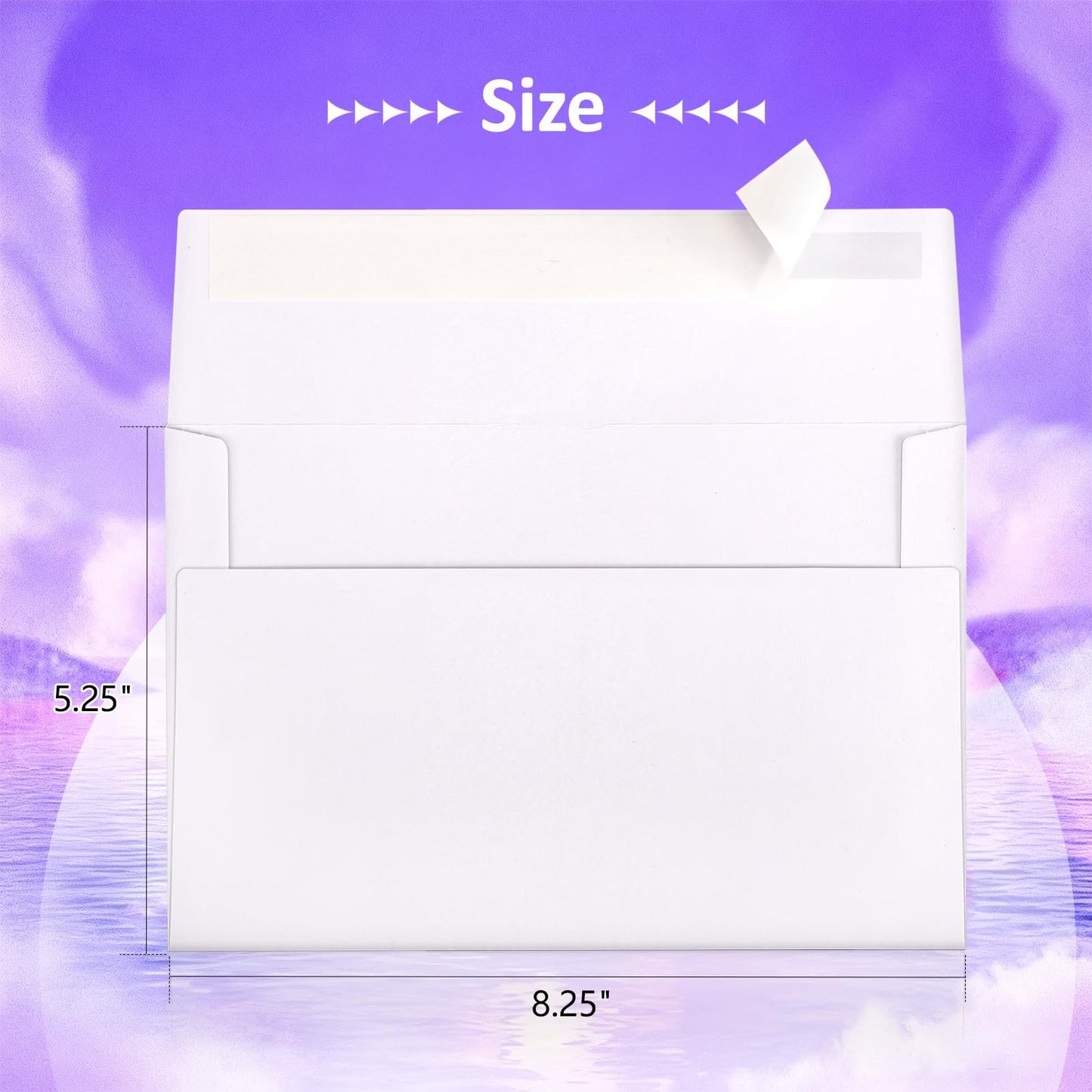 Outdoramic A9 Envelopes Self Seal 500 Pack - 5-3/4 x 8-3/4 White Invitation Envelopes Bulk for Wedding, RSVP, Thank You Notes, Announcements, Greeting Cards, Photos