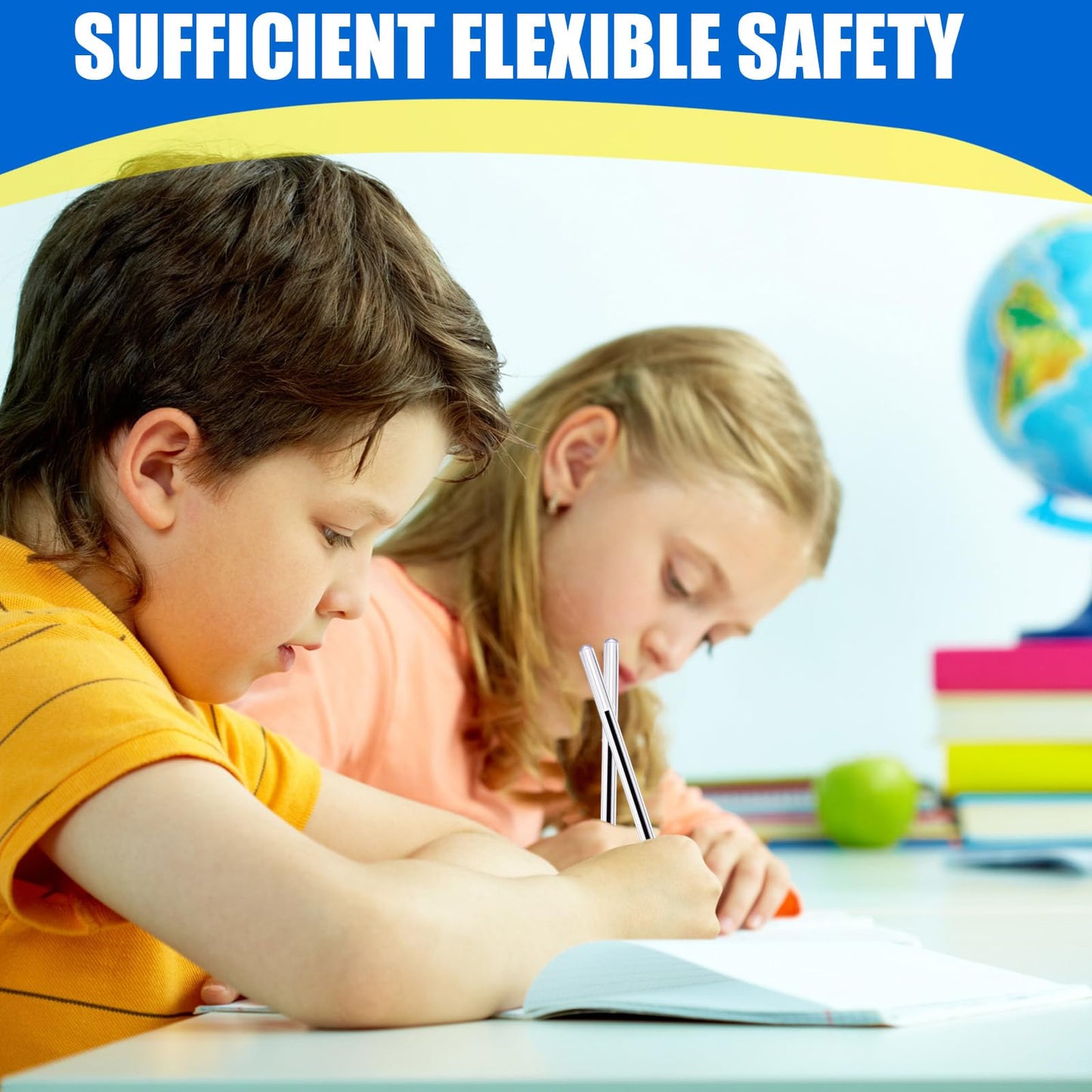 Sayglossy 200 Pcs Safety Pens 3.8 Inches Flexible Non-lethal Writing Pens for Mental Health Hospitals and Prisons
