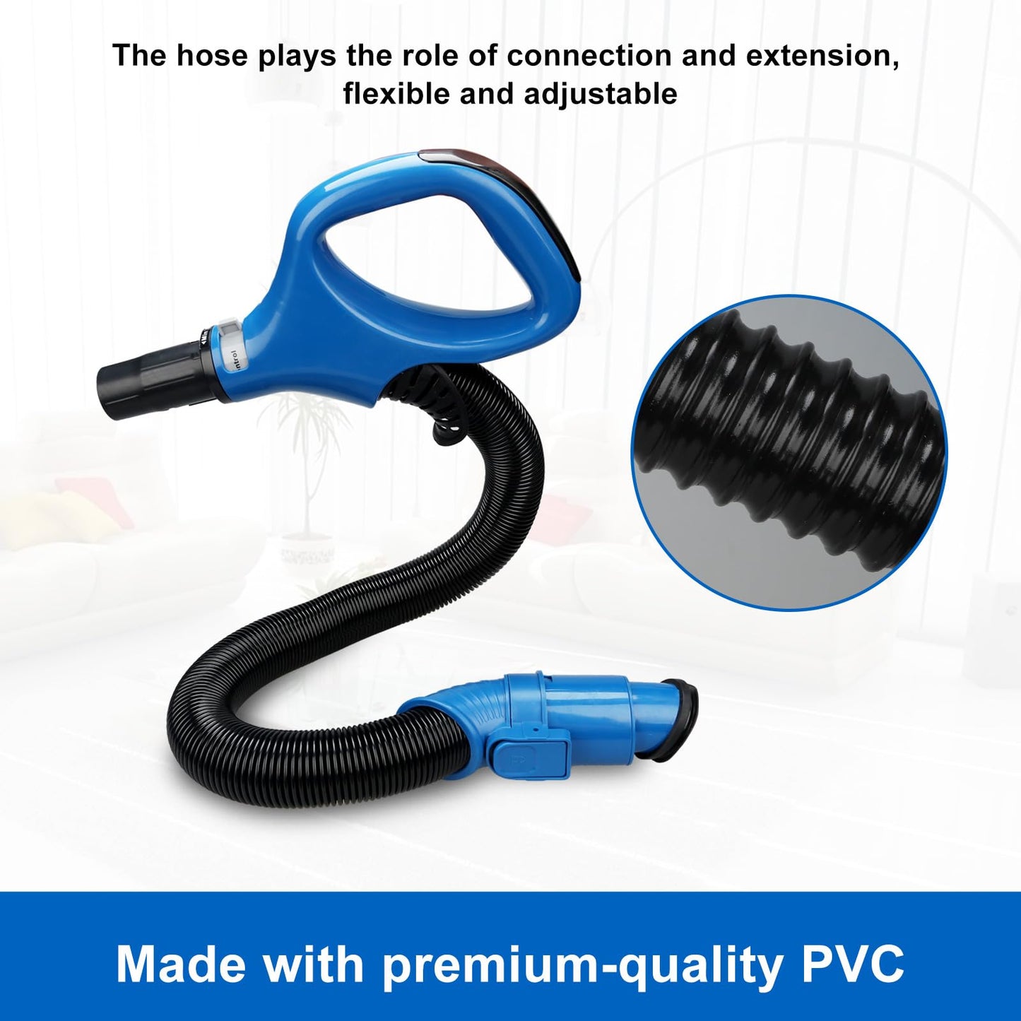 ZU560 replacement hose handle for Shark Navigator Rotator Lift-Away Upright Vacuum Models ZU560 Blue, ZU561, ZU562, UV725 Gray, UV650, CU520, Repalce Part 497FFJ560