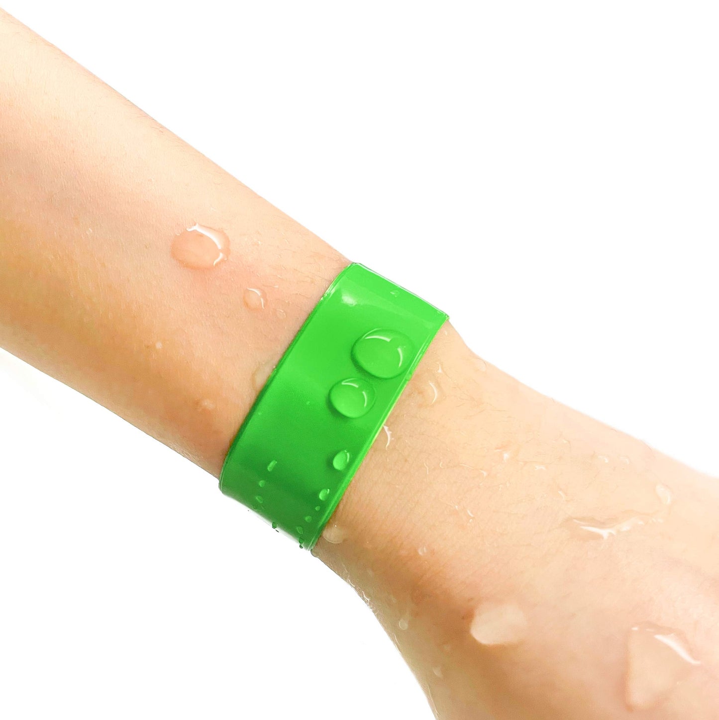 Ouchan Plastic Event Wristbands Neon Green - 500 Pack Vinyl Wristbands for Parties