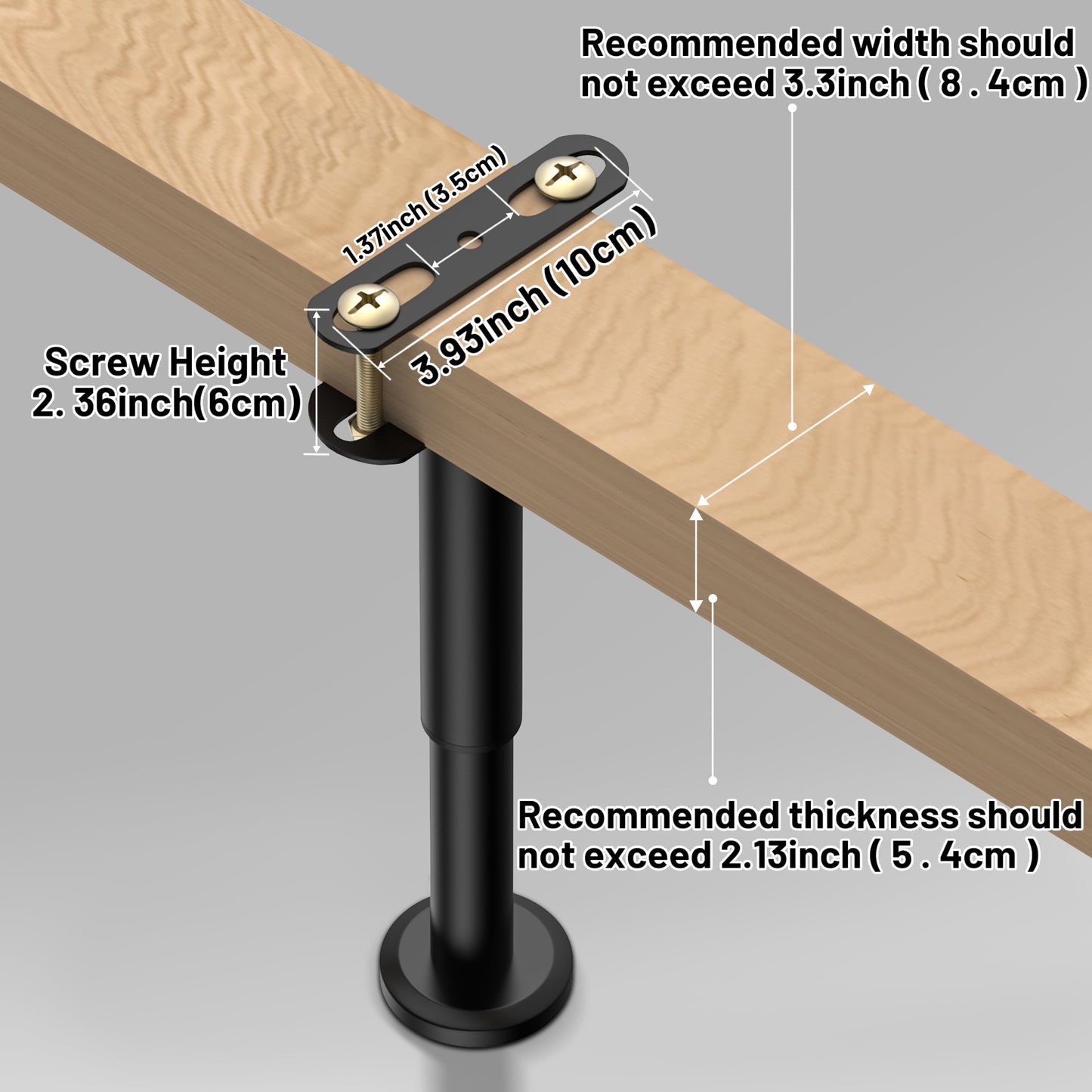 Wlrrcwdttc 4 Pcs Adjustable Height Bed Support Legs 7.08-12.6 inch, Bed Frame Center Support Legs for Bed Frame/Bed Center Slat/Furniture, Heavy Duty Metal Bed Replacement Legs Bed Slats Support Legs