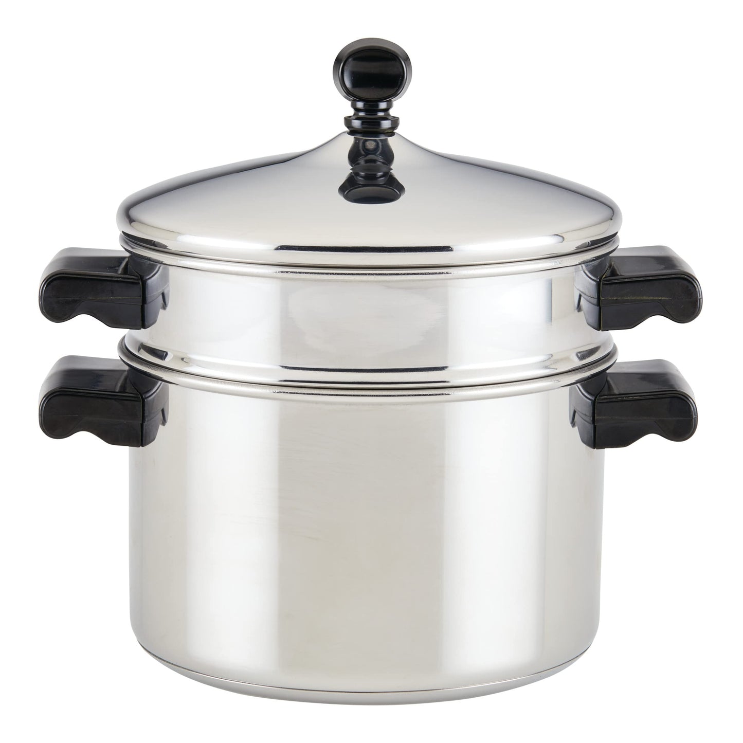 Farberware Classic Series Stainless Steel Stack 'n' Steam Sauce Pot and Steamer Set, Steamer Pot for Cooking, 3-Quart