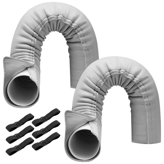 2 Pack Portable Air Conditioner Hose Cover Wrap, Insulated AC Exhaust Hose Sleeve Vent Hose Cover with 3*Adjustable Buckle Straps, AC Hose Cover Sleeve for 5" & 5.9" Diameter Exhaust Hoses