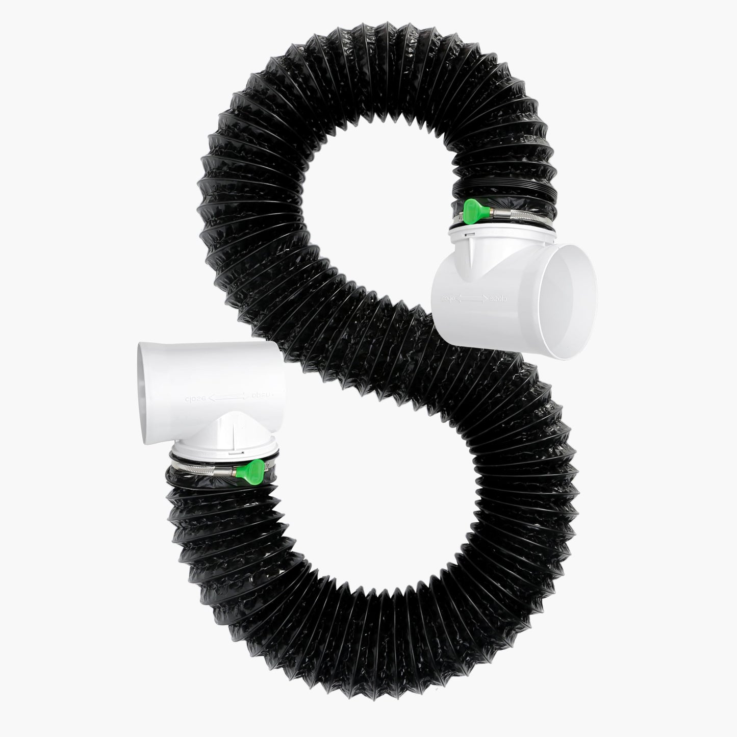 Dryer Vent Hose For Tight Space,Dryer Vent Connector Kit with 4 Inch 10 Feet Hose,90 Degree Dryers Vent Elbow,Space Saving and Easy to Install