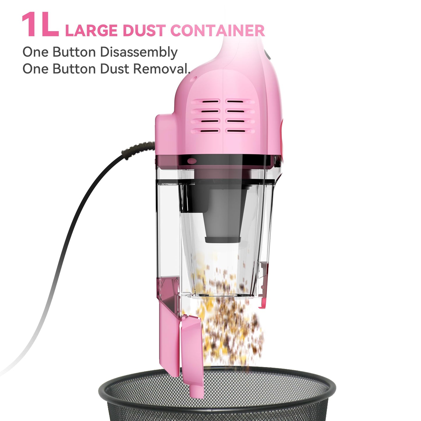 Vazone R6X Corded Stick Vacuum Cleaners for Home, 20Kpa Powerful Suction Stick Vacuum with 16Ft Cord, 2 in 1 Lightweight Handheld Vacuum Cleaner for Hardwood Floor Pet Hair