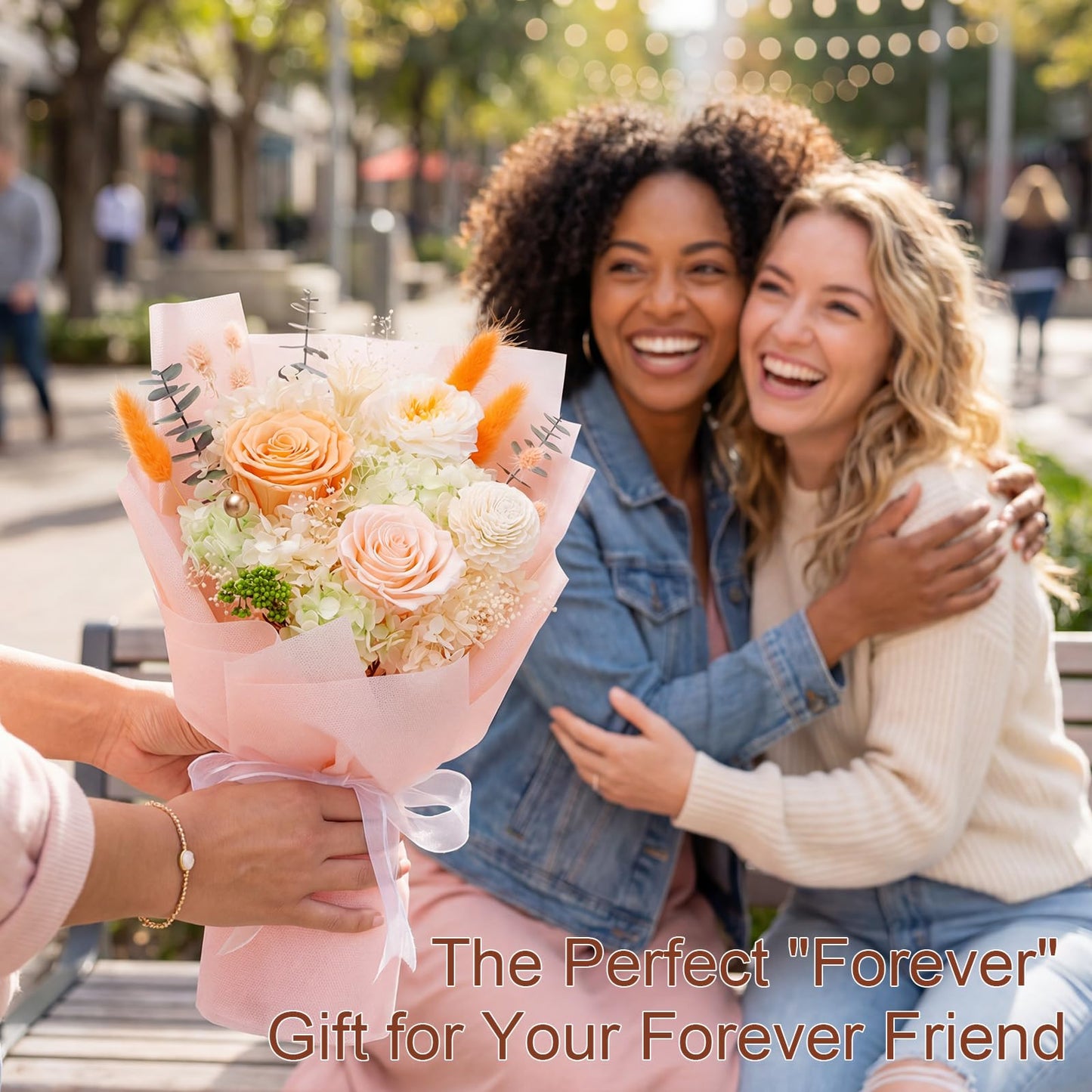ZMRU Preserved Flower Bouquet, Fresh Flowers for Delivery Prime, Mothers Day Gifts for Mom, Flowers Fresh Bouquet,Birthday for Women, Mom, Grandma, Valentine's Gift, Decor, Graduation Surprise