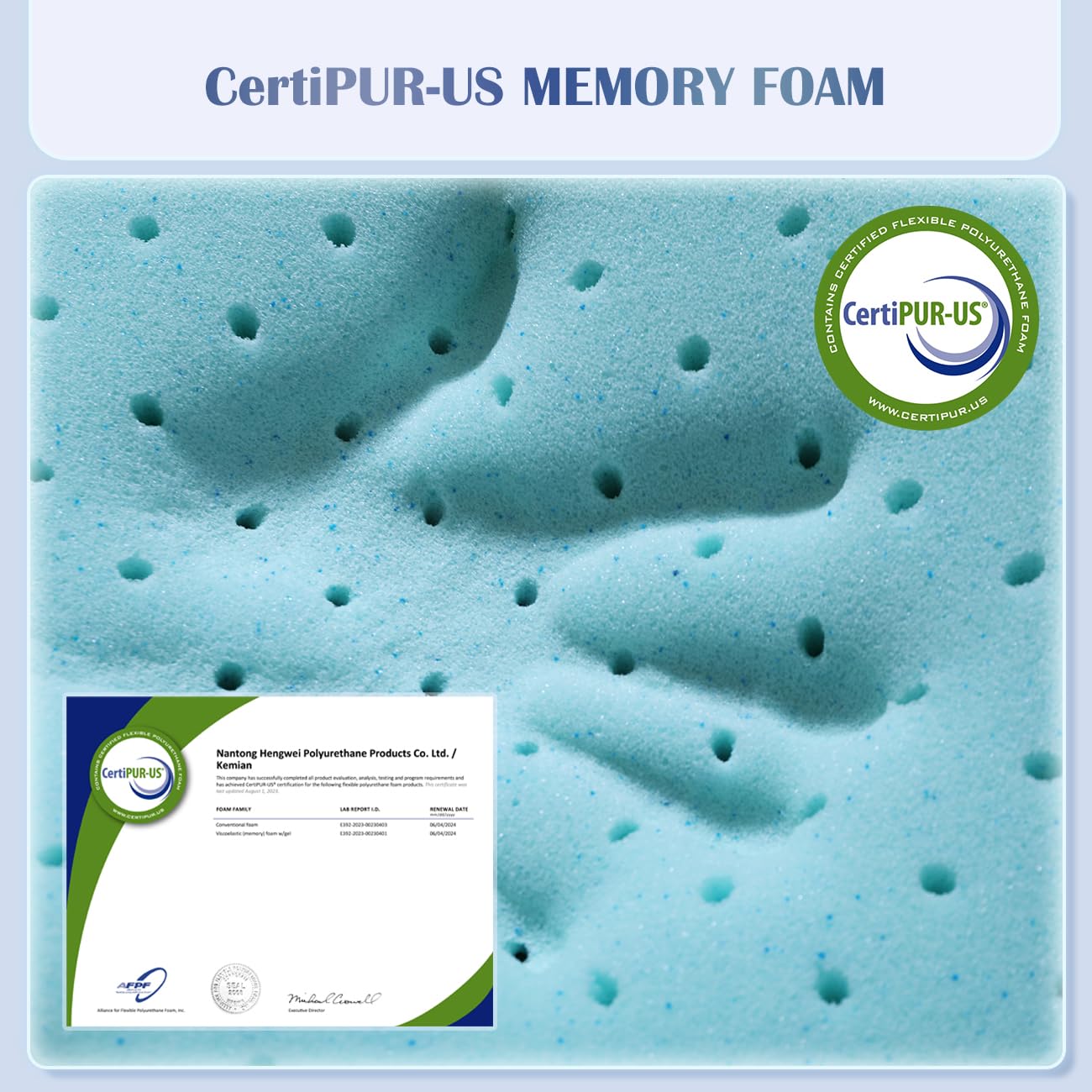 Lofe Adjustable Memory Foam Pillow - Combined Thin Pillow to Adjust Softness/Support, 10 Heights of Adjustable Piliow for Neck Pain Relief, CertiPUR-US Memory Foam Plilow for Stomach/Side/Back Sleeper