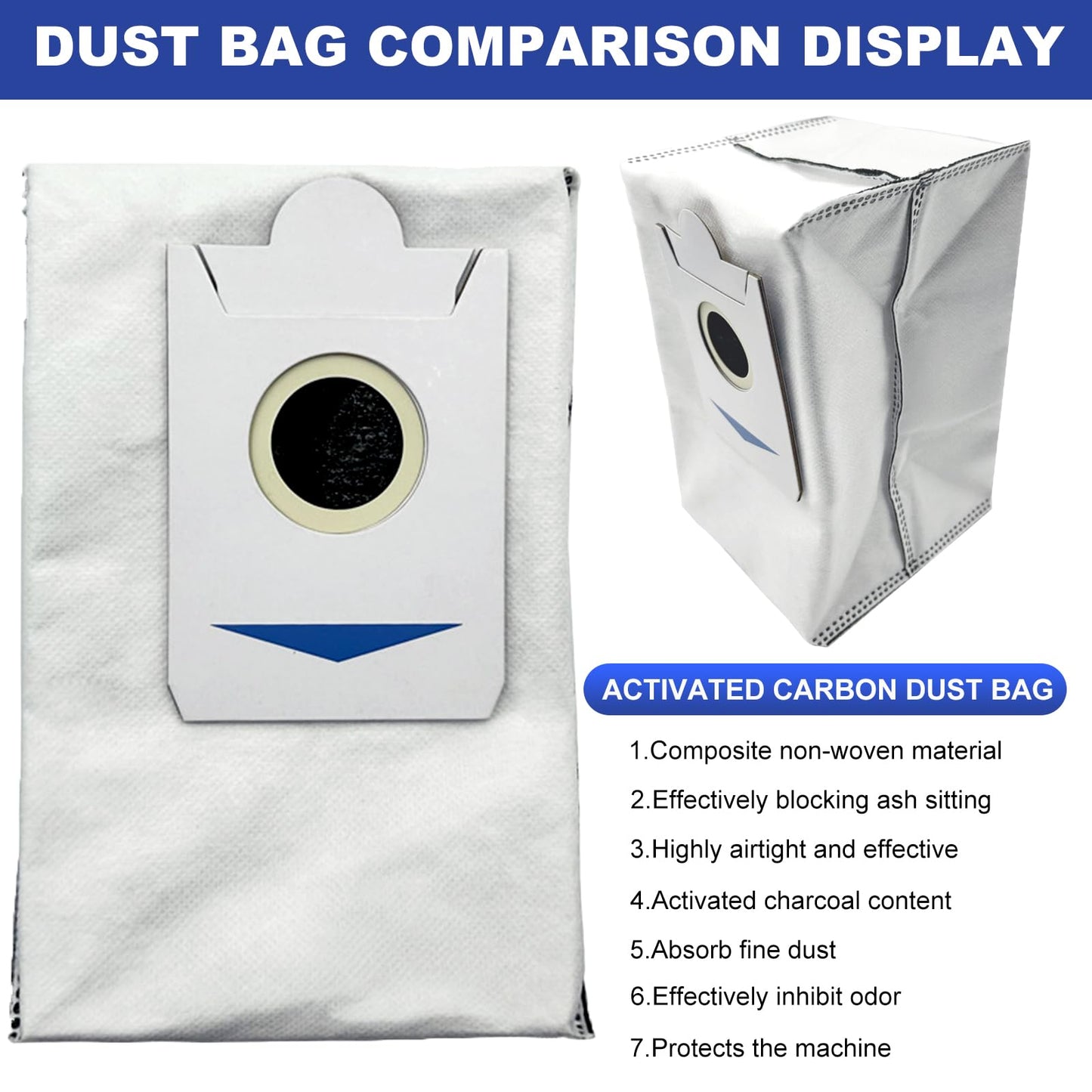 PhoebCynthi Replacement Accessories Parts Compatible with ECOVACS DEEBOT T30S/ T30s AI/ T30 Care Robot Vacuum Cleaner.（2 Main Brush,6 Side Brushes,6 Hepa Filters,8 Mop Pads,6 dust Bags）
