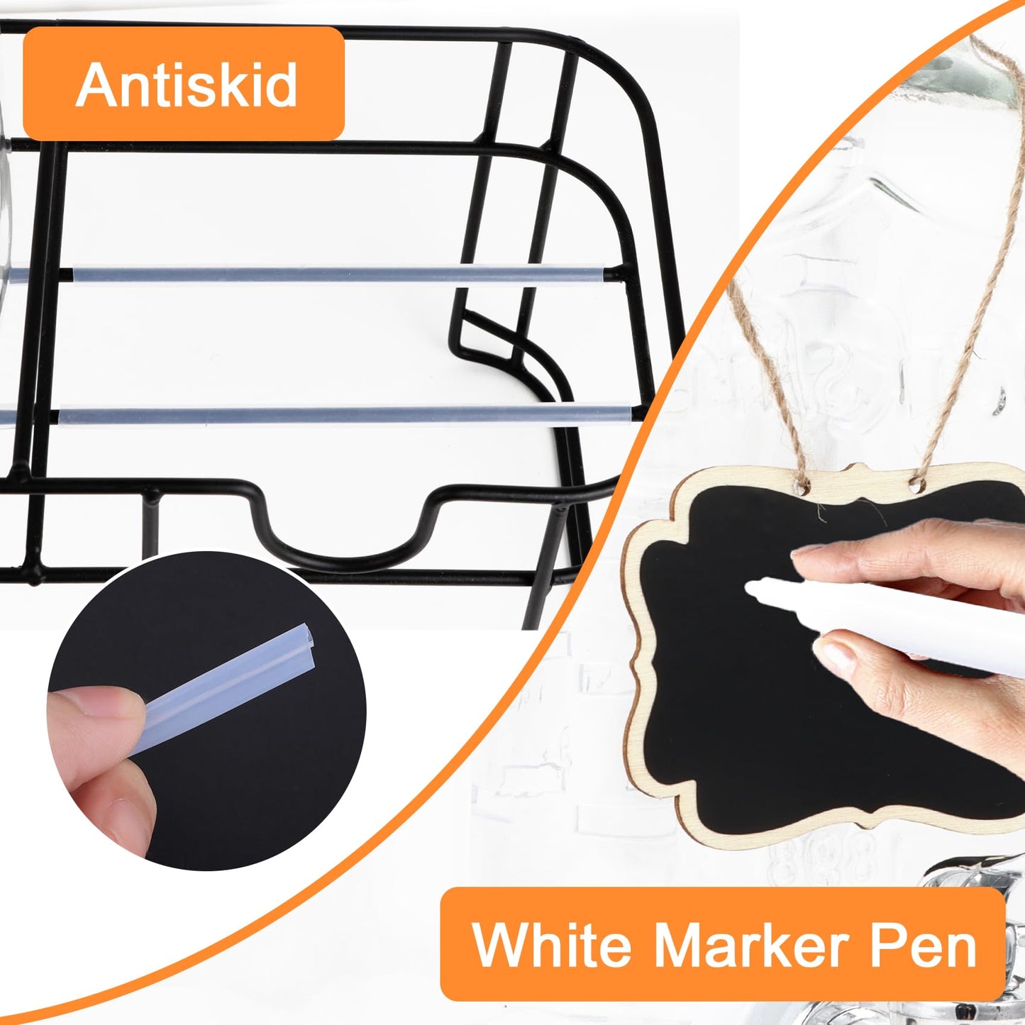 1 Gallon Glass Drink Dispensers For Parties-Set of 2,Drink Dispenser with Fruit Infuser & Stand,Juice or Beverage Dispenser for BBQ, Picnic, Party,Laundry Detergent Dispenser