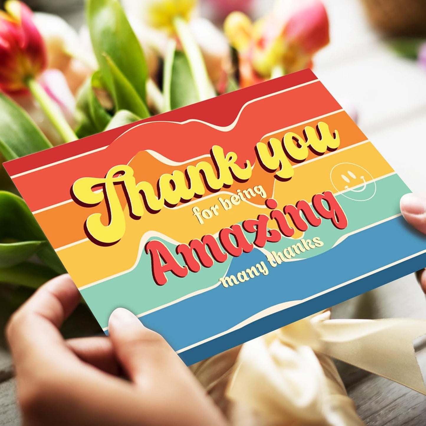 GRADESIN 96 Pack Employee Appreciation Thank you Cards for Coworkers with Envelopes & Stickers 4" x 6" Staff Appreciation Cards Gifts for Work Anniversary, 6 Designs