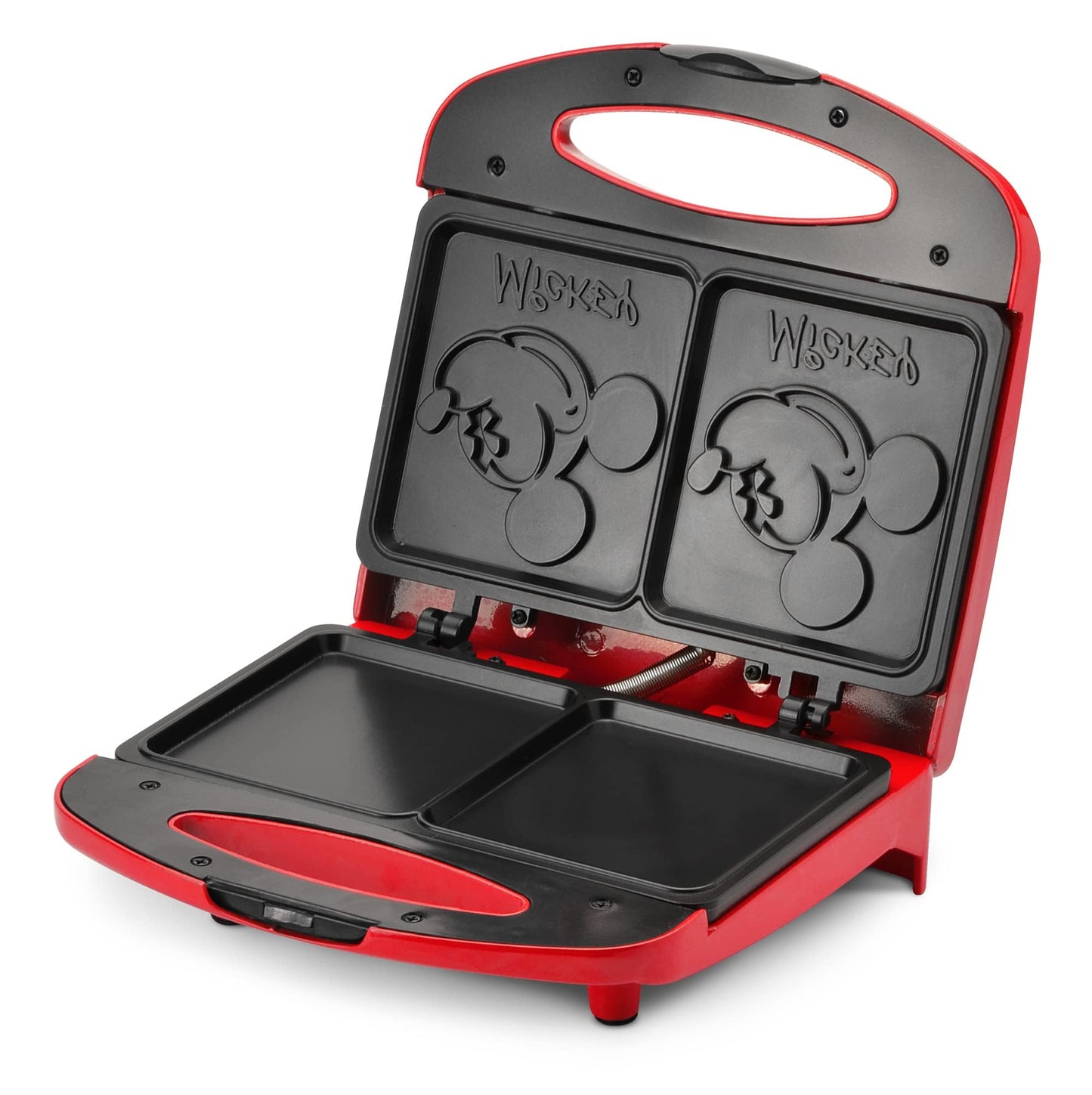 Disney Mickey Mouse Sandwich Maker by Select Brands - Electric Sandwich Maker with Nonstick Cooking Plates & Locking Lid - Cooking Appliance with Indicator Lights - Kitchen Essential for Home & Dorms