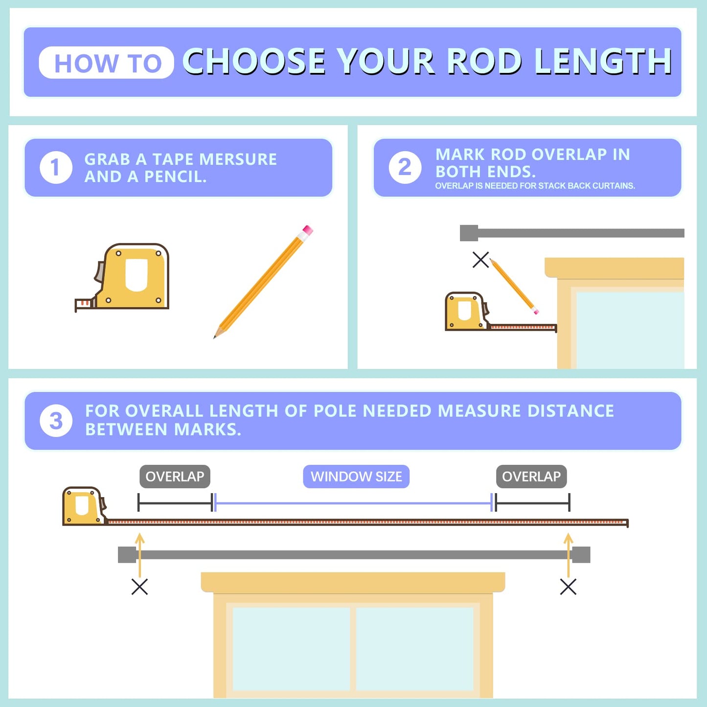 Byondeth Curtain Rods for Windows 16 to 144 Inches Adjustable Length 1 Inch Diameter Window Curtain Rod with Aluminium End Cap, Brushed Nickel