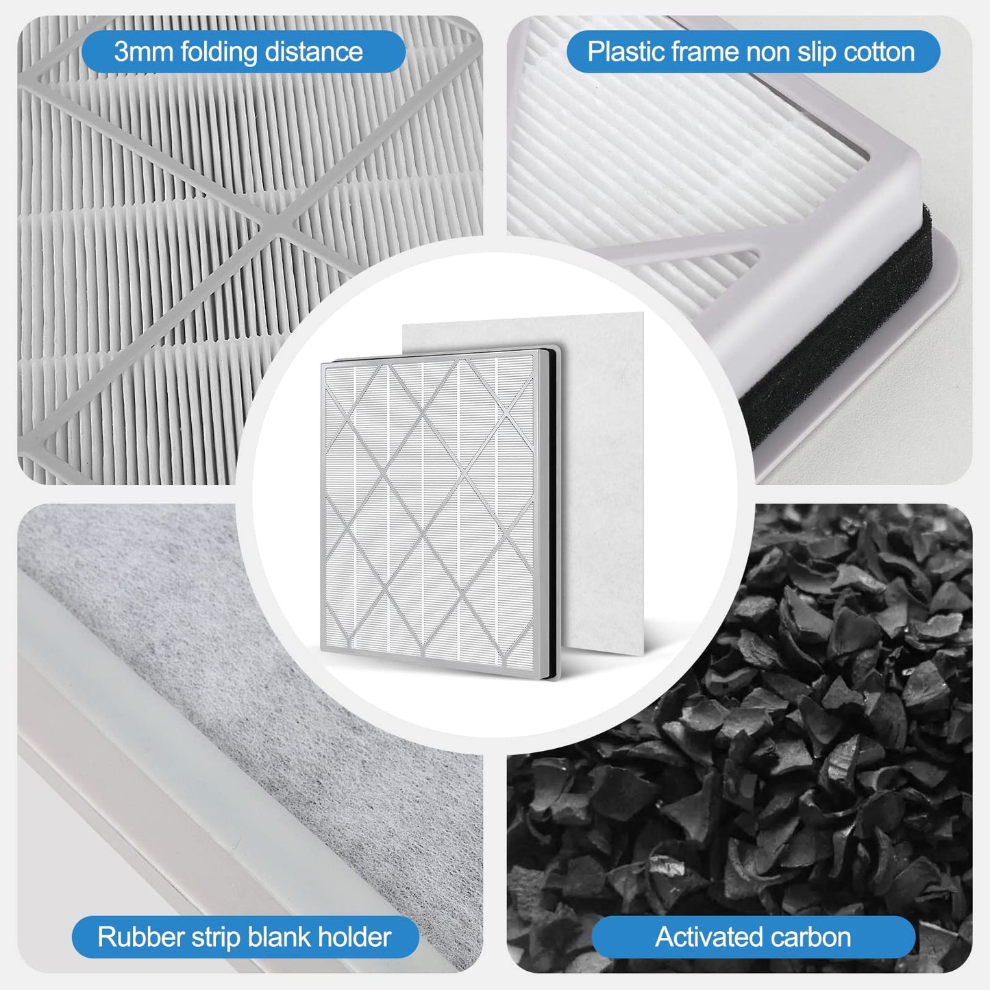 （2 Packs）HE401 Filter Replacement for Shark Air Purifier 4 Compatible with Shark 4 Fan Air Purifier HE400, HE401C, HE401NP, HE402, HE402AMZ, HE4FKPET, HE4FKPETMB, HE4FKPRO, HE402C