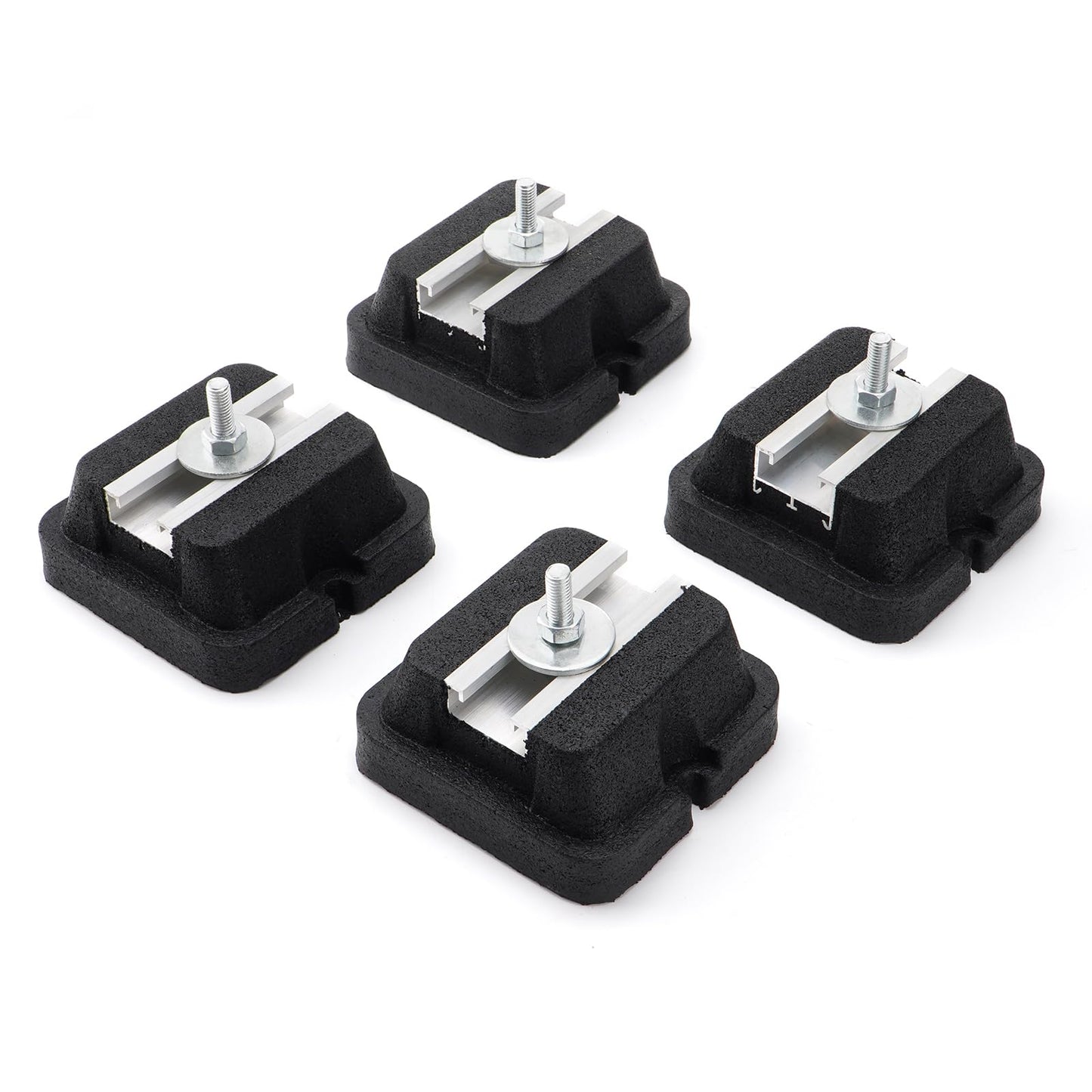 4 Pack Floor Mounting Base Kit for Mini Split Air Conditioner Condensers Heat Pump System, Mini Split Rubber Feet, Heavy-Duty Rubber Anti-Vibration Isolator Mounting Bracket Support Up to 1100 LB