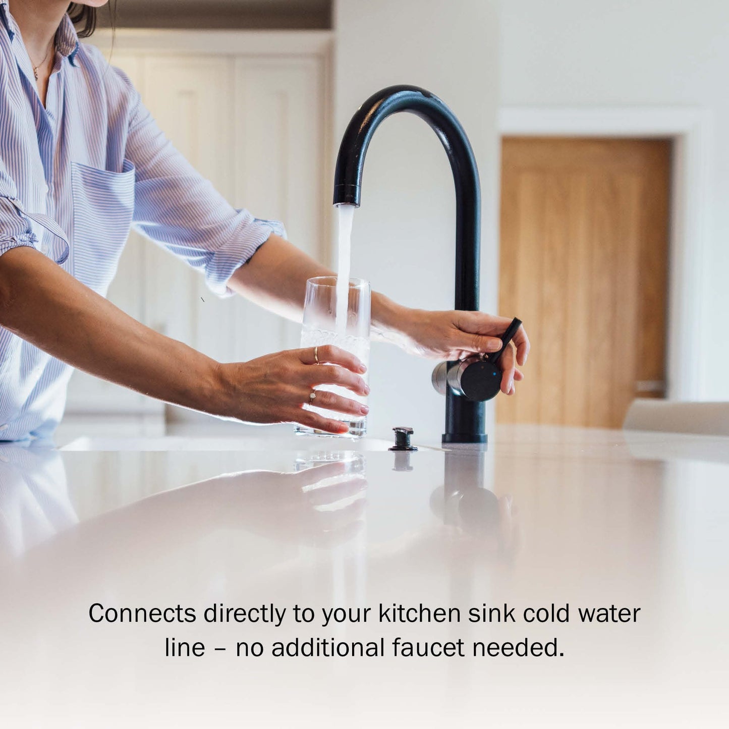 AO Smith Basic Direct Connect Under Sink Replacement Filter For AO-MF System - Carbon Block Filter Reduces Up To 99% Of 9 Harmful Contaminants - AO-MF-R