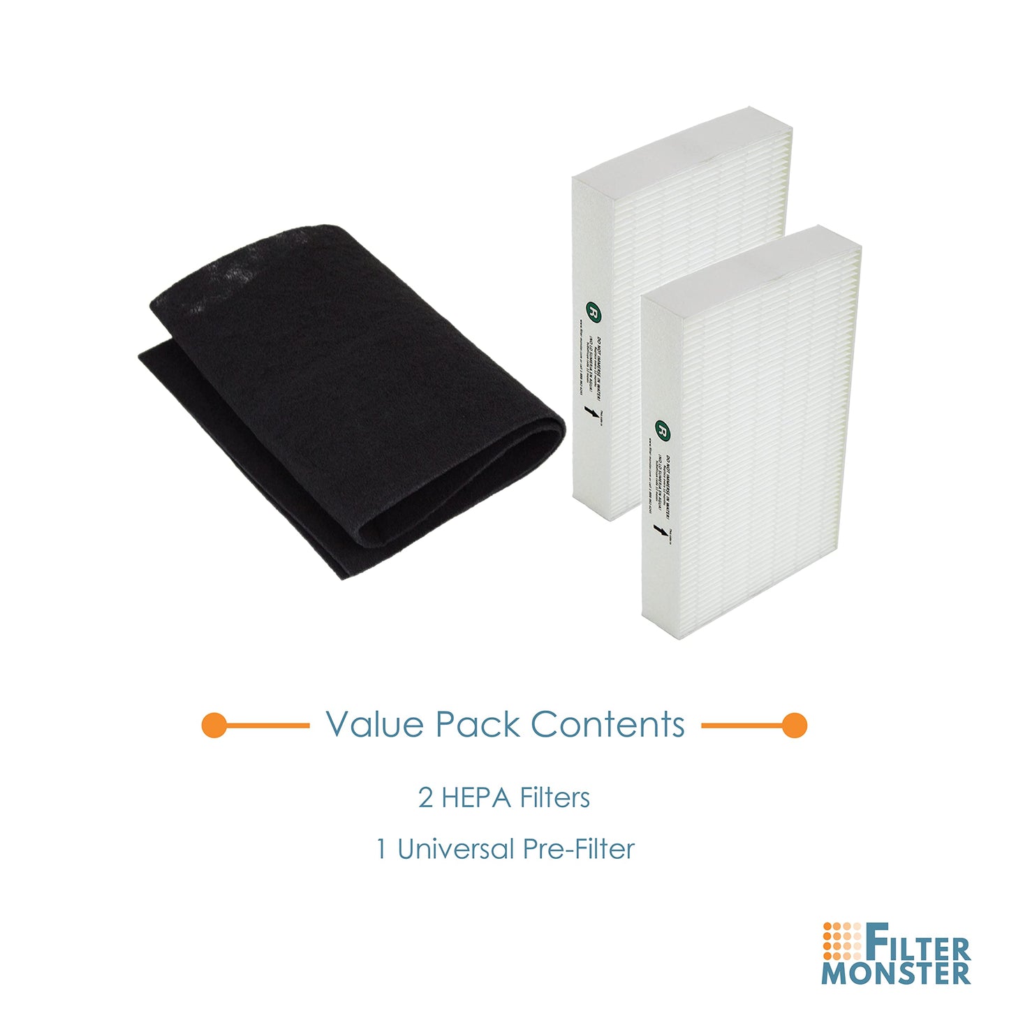 Filter-MonsterReplacement Filter Value Combo Pack Compatible with Honeywell HRF-ARVP for HPA090, HPA100, HPA200, HPA250, HPA300 Air Purifier Series