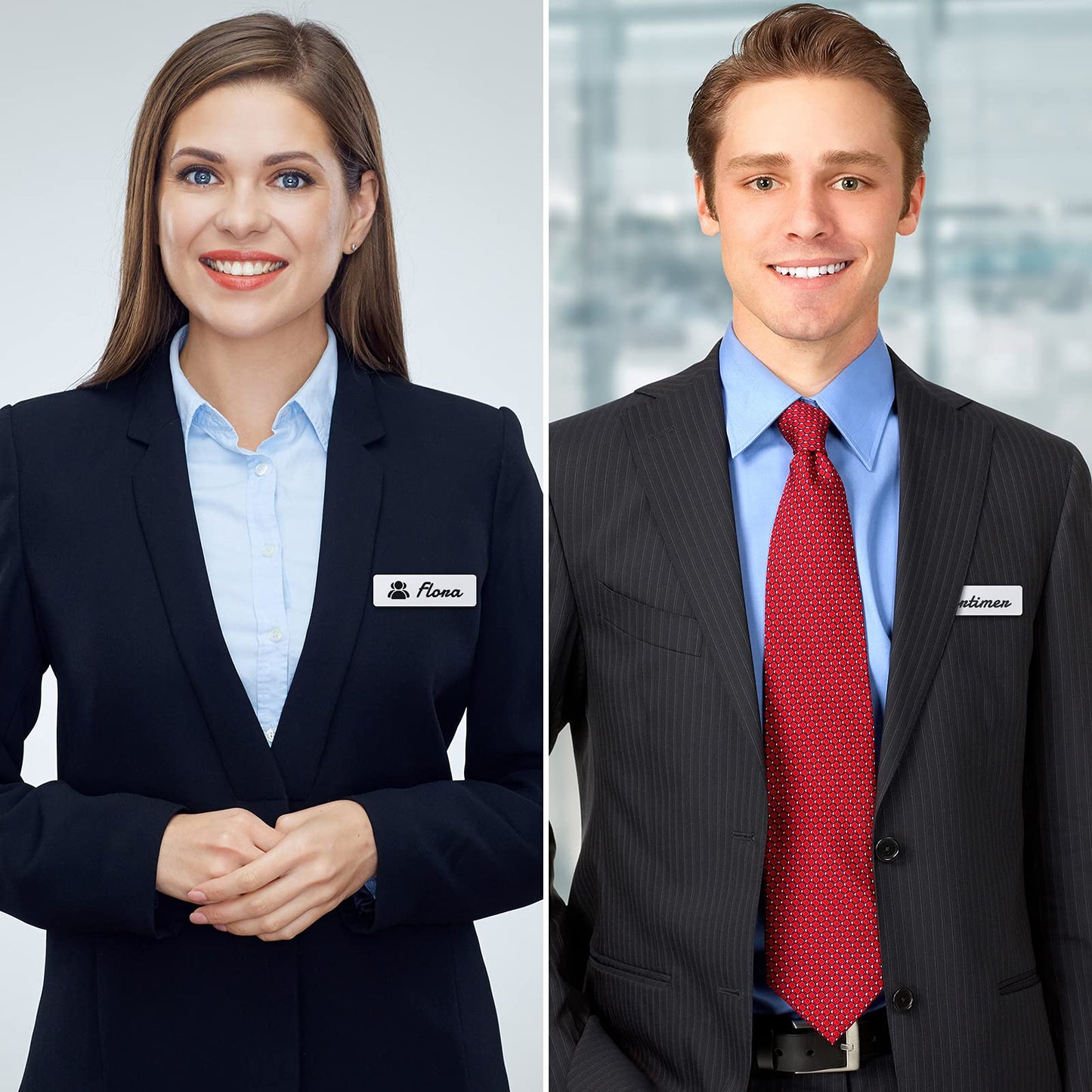 Name Tag Blank Name Badges 1 x 3 Inch DIY Blank ID Name Badge with Pin Backing for Office Workers Students, Personalized Badges Making (150 Pieces)