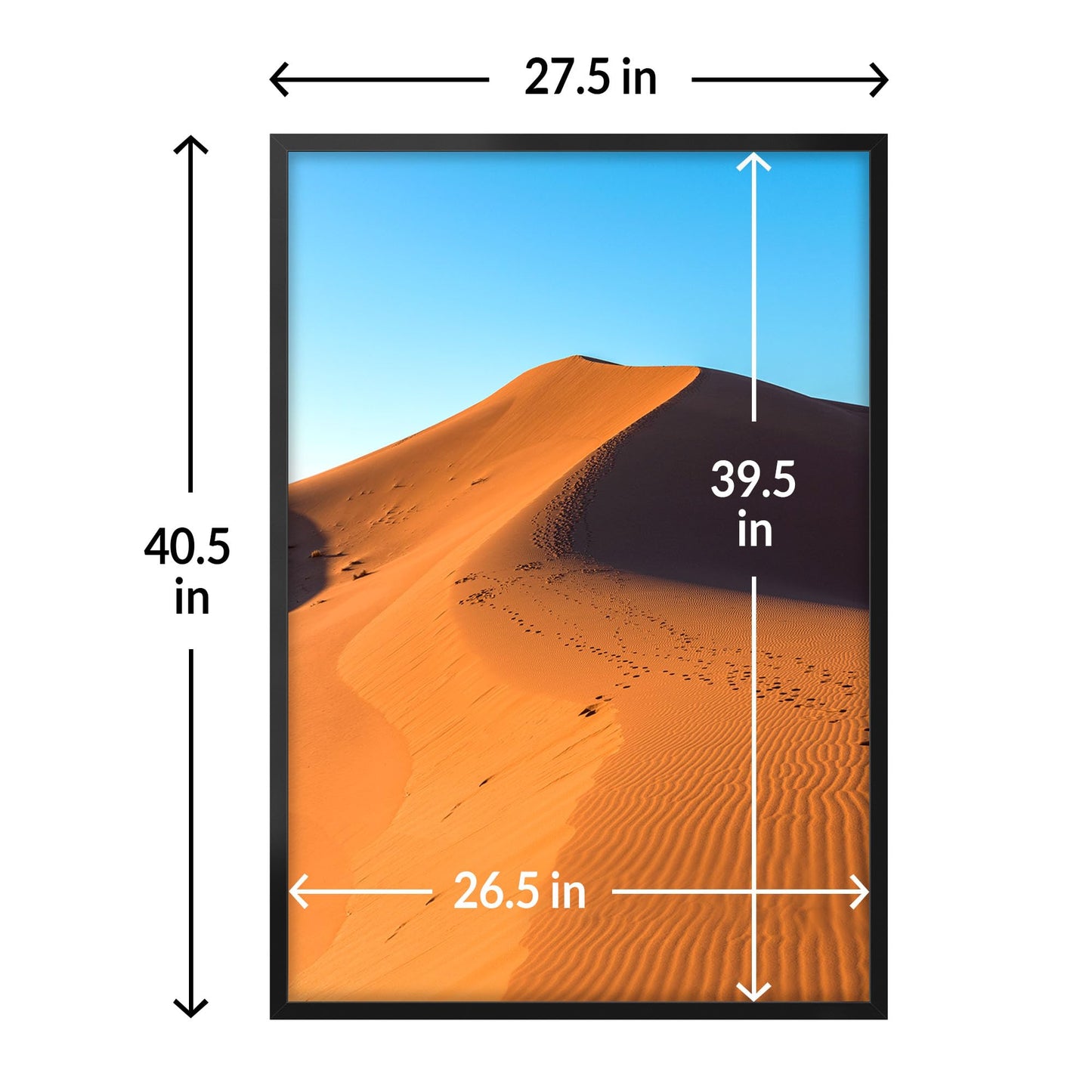 LaVie Home 27x40 Picture Frame for Wall Display, 27x40 Black Picture Frame with HD Plexiglas, 27 x 40 Poster Frame 1 Pack, Display Frame for Vertical or Horizontal, Classic Collection