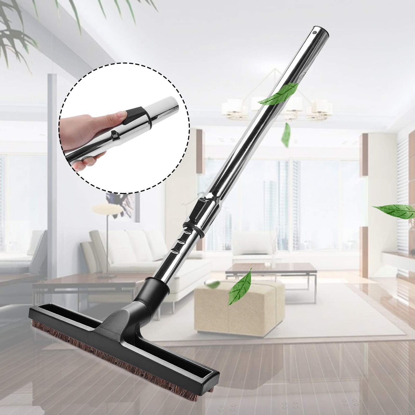 Eagles Hardwood Floor Brush with 1-1/4" Extension Wands Remplacement for most Vacuum Cleaner Accepting 1-1/4" Attachment