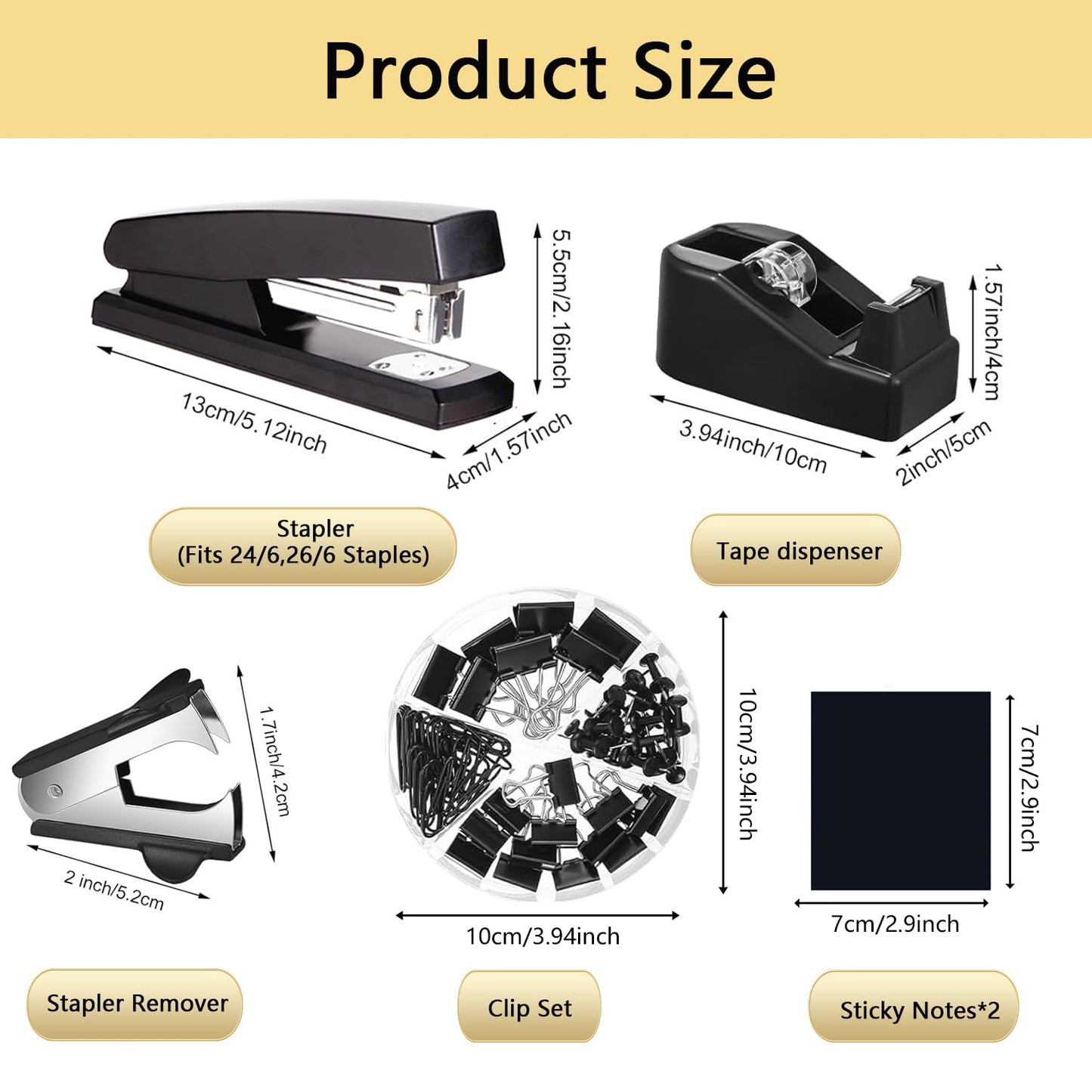 Office Supplies,Desk Accessories,Desk Organizer,Stapler,Tape Dispenser,Folding Phone Holder,Scissors,Notebook,Staple Remover,Staples,Clear Tape,Sticky Notes,Paper Clips,Bookmark,Pen,Pen pals Ect.27pcs