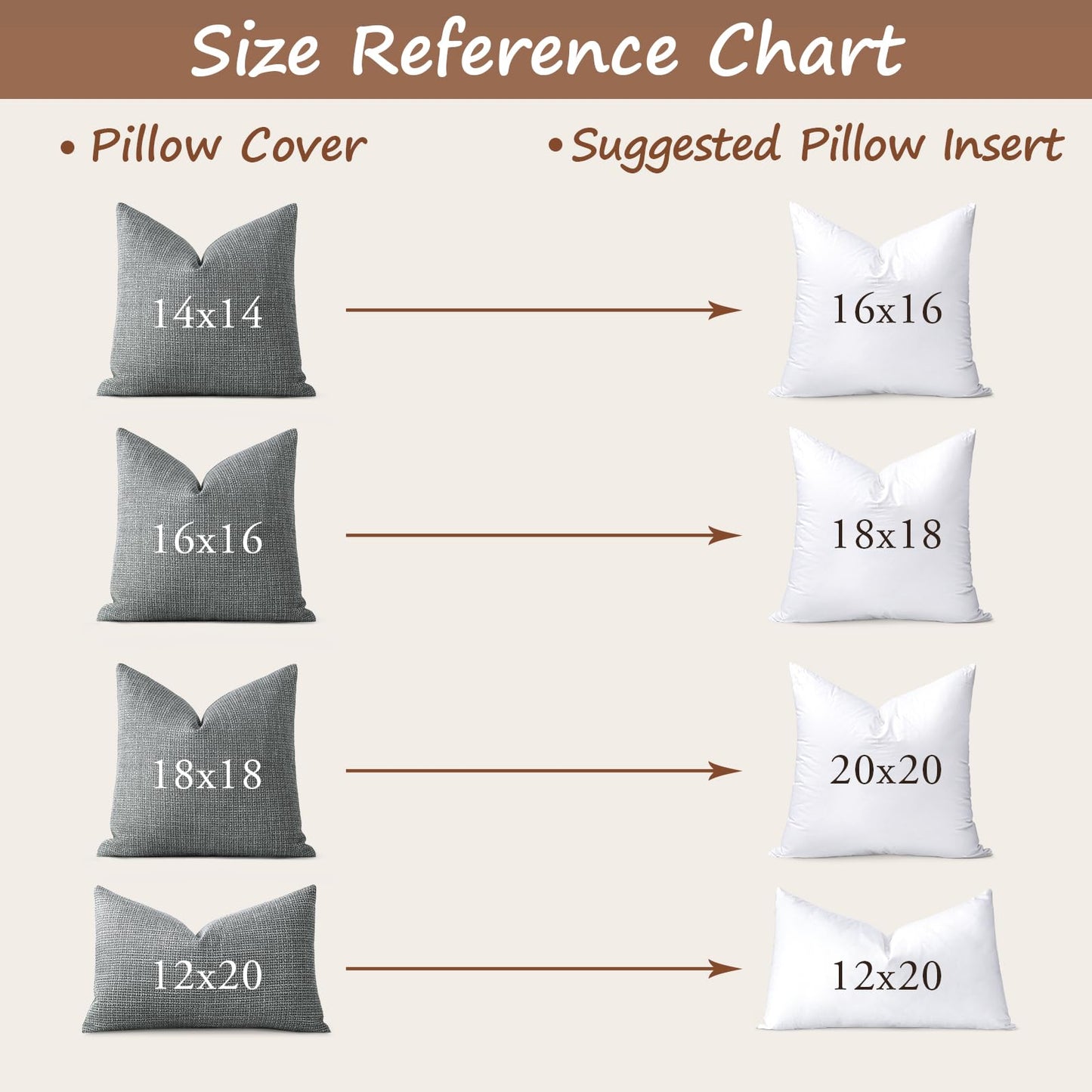 Artscope Synthetic Down Pillow Insert, 18x18 Down Alternative Throw Pillow Insert. Ultra Soft Fluffy Sleeping Pillow with 100% Cotton Cover, Decorative Pillows Set of 2-White.