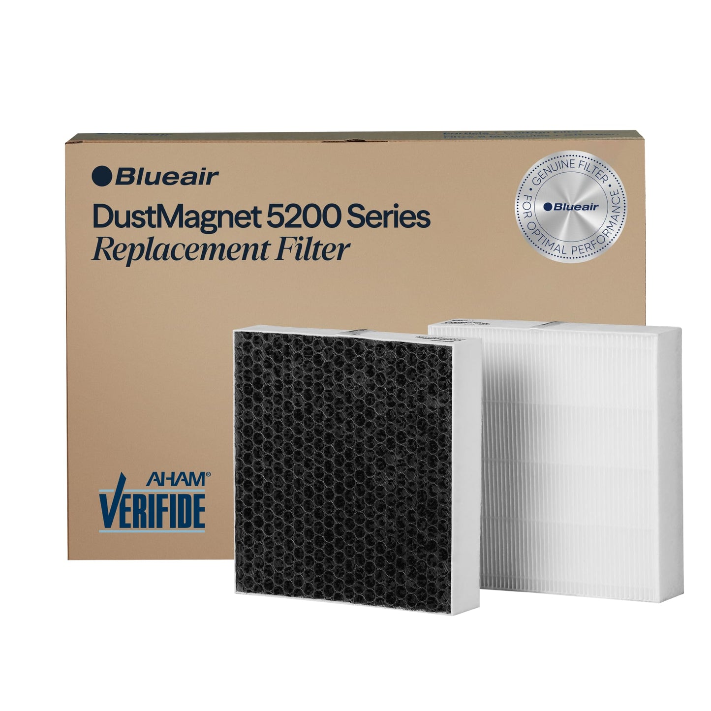 BLUEAIR DustMagnet 5200 Series ComboFilter, Genuine Replacement Filter for DustMagnet 5240i, 5210i Home Air Purifiers for Dust, Virus, Bacteria, Smoke and Allergies