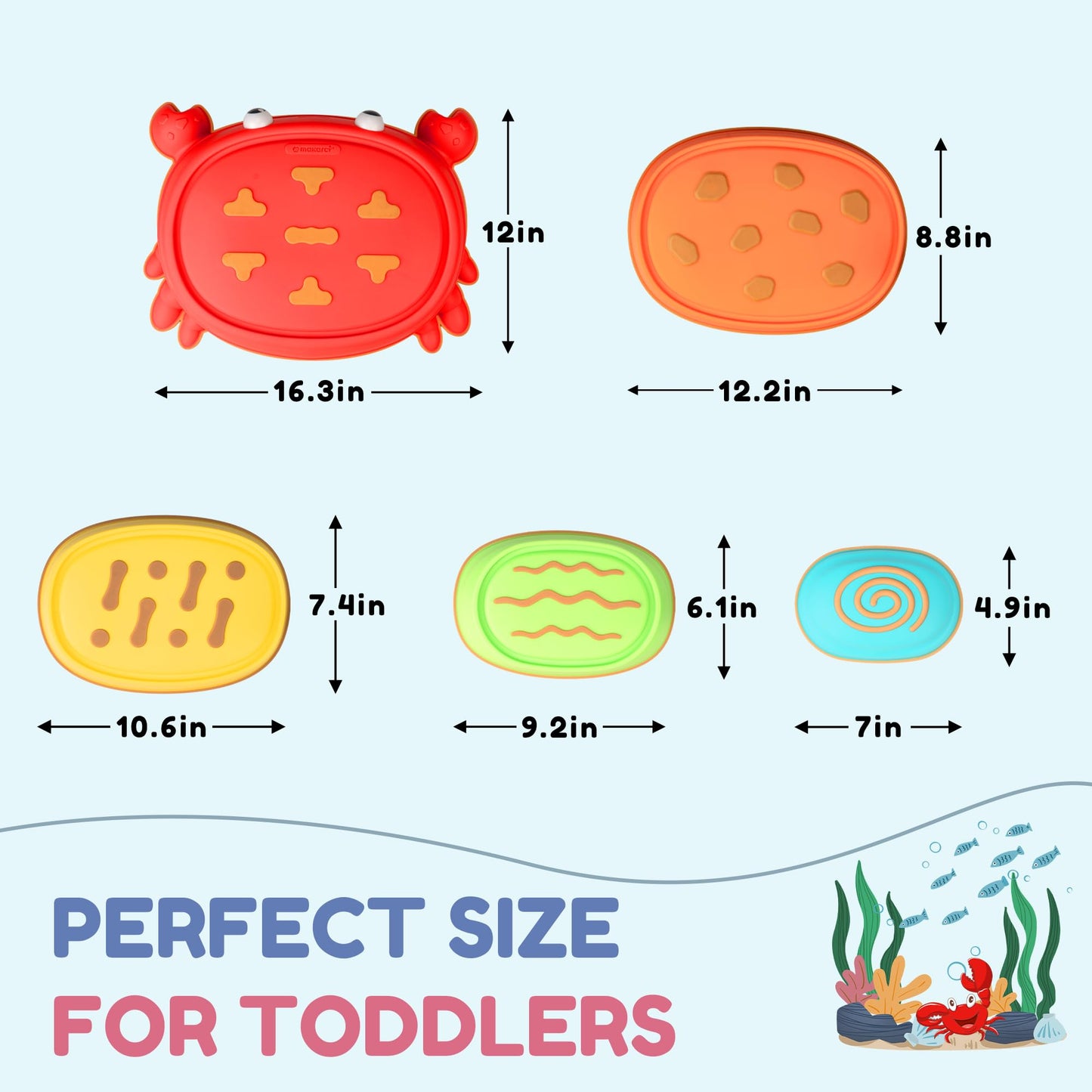 makarci Crab Stepping Stones for Kids,5pcs Double Anti-Slip Balance Sensory Stepping Stones Promoting Toddlers’ Sensory and Coordination Development，Indoor and Outdoor Play for Kids 3-8